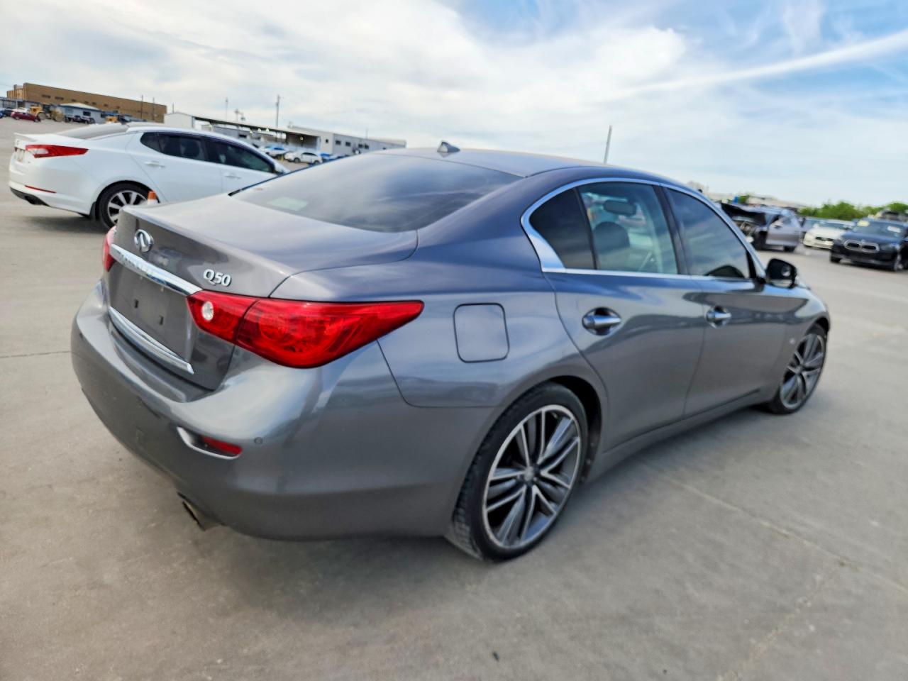 2014 Infiniti Q50 Base Gray vin: JN1BV7APXEM671449