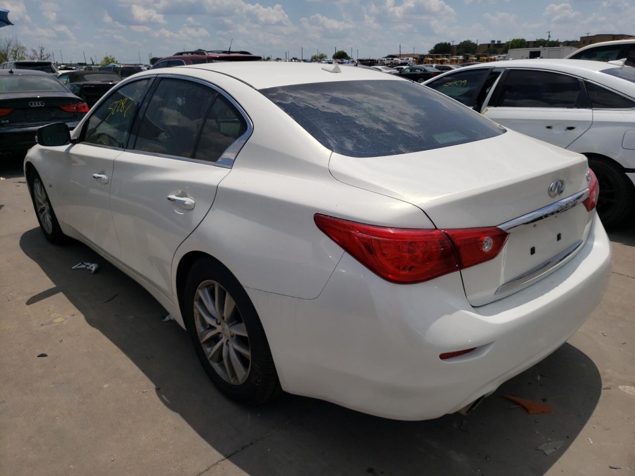 2014 Infiniti Q50 Base White vin: JN1BV7APXEM677896