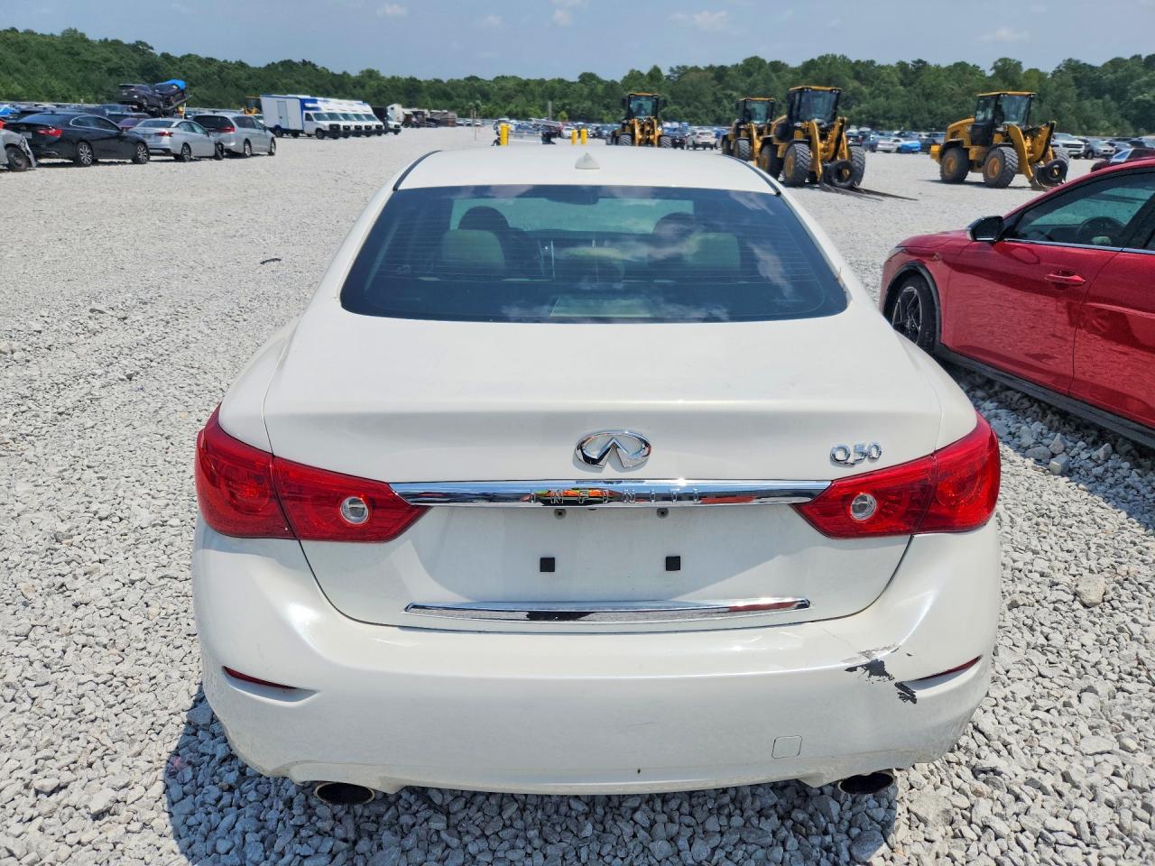 2014 Infiniti Q50 Base White vin: JN1BV7APXEM677896