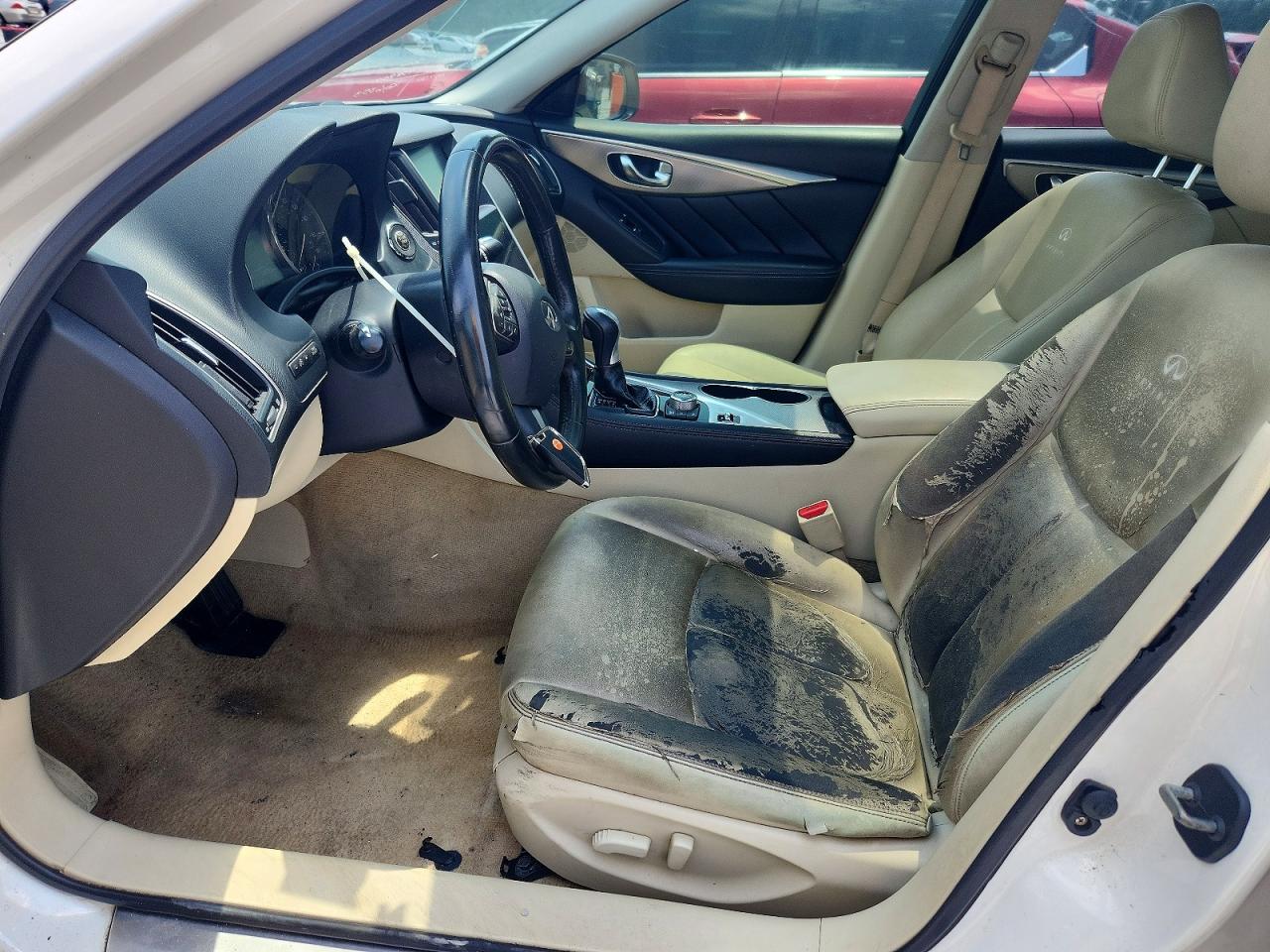 2014 Infiniti Q50 Base White vin: JN1BV7APXEM677896