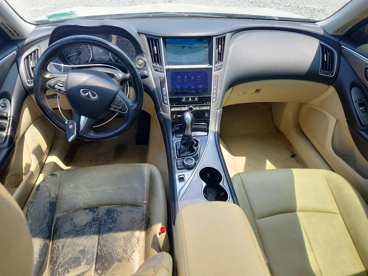 2014 Infiniti Q50 Base White vin: JN1BV7APXEM677896