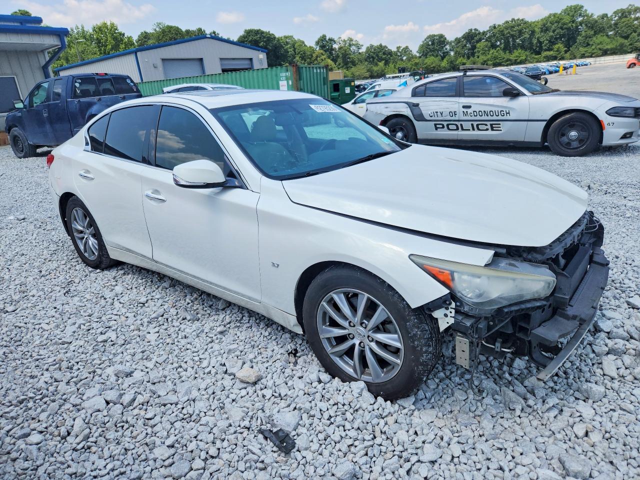 2014 Infiniti Q50 Base White vin: JN1BV7APXEM677896