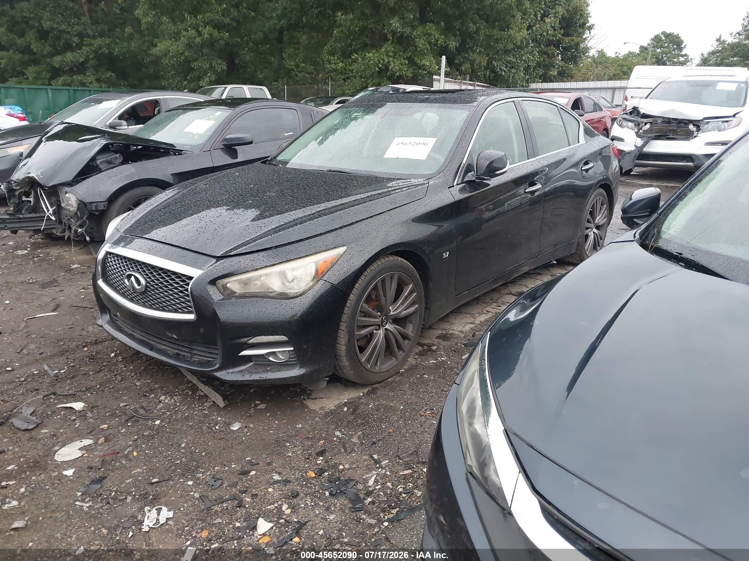 2014 Infiniti Q50 Premium Черный vin: JN1BV7APXEM683844