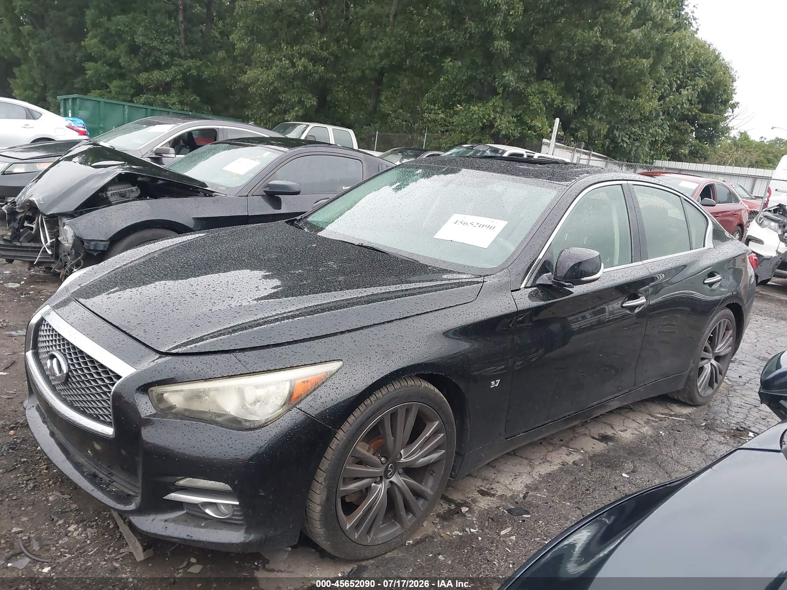 2014 Infiniti Q50 Premium Черный vin: JN1BV7APXEM683844