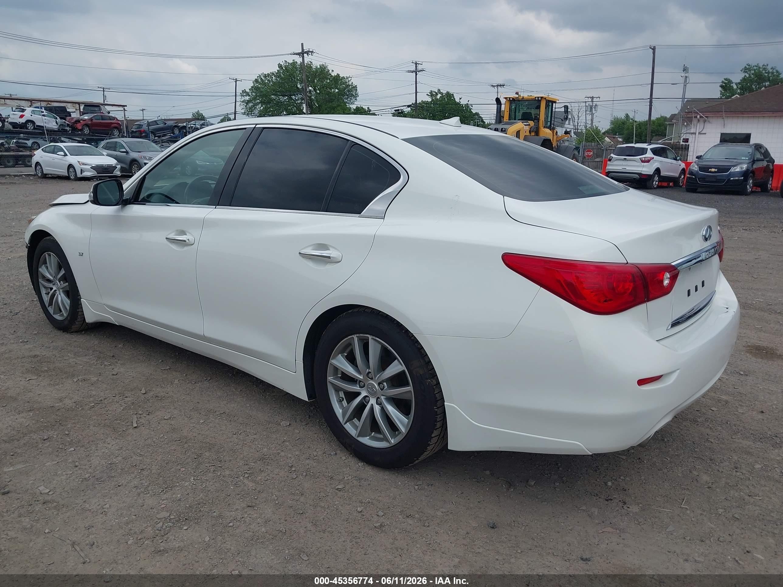 2014 Infiniti Q50 Premium White vin: JN1BV7APXEM686386