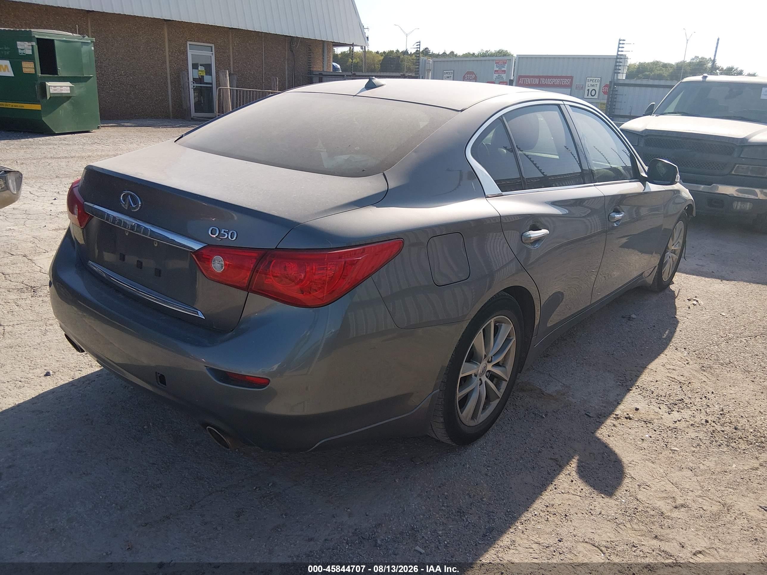 2014 Infiniti Q50   Серый vin: JN1BV7APXEM686517