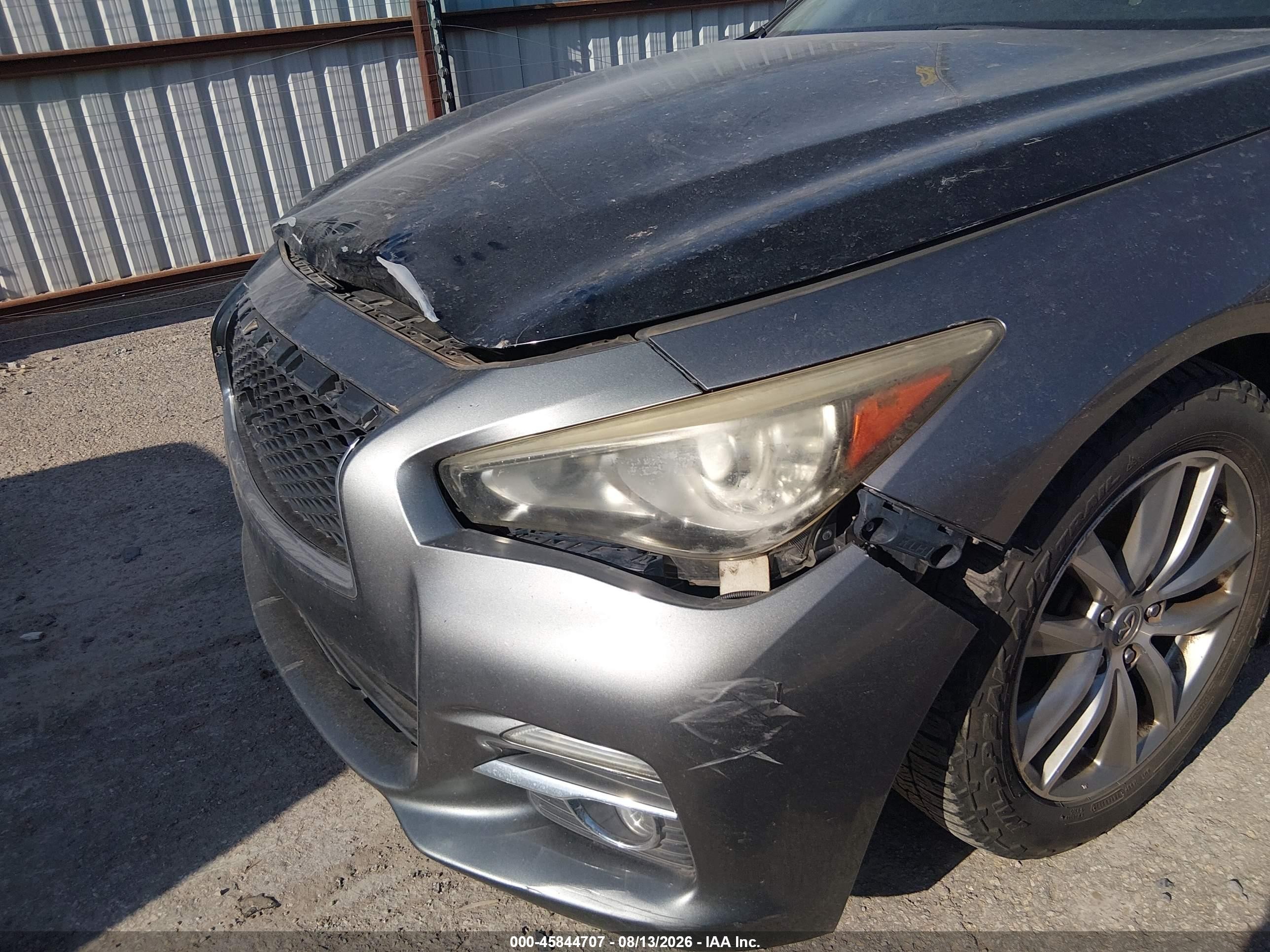 2014 Infiniti Q50   Серый vin: JN1BV7APXEM686517