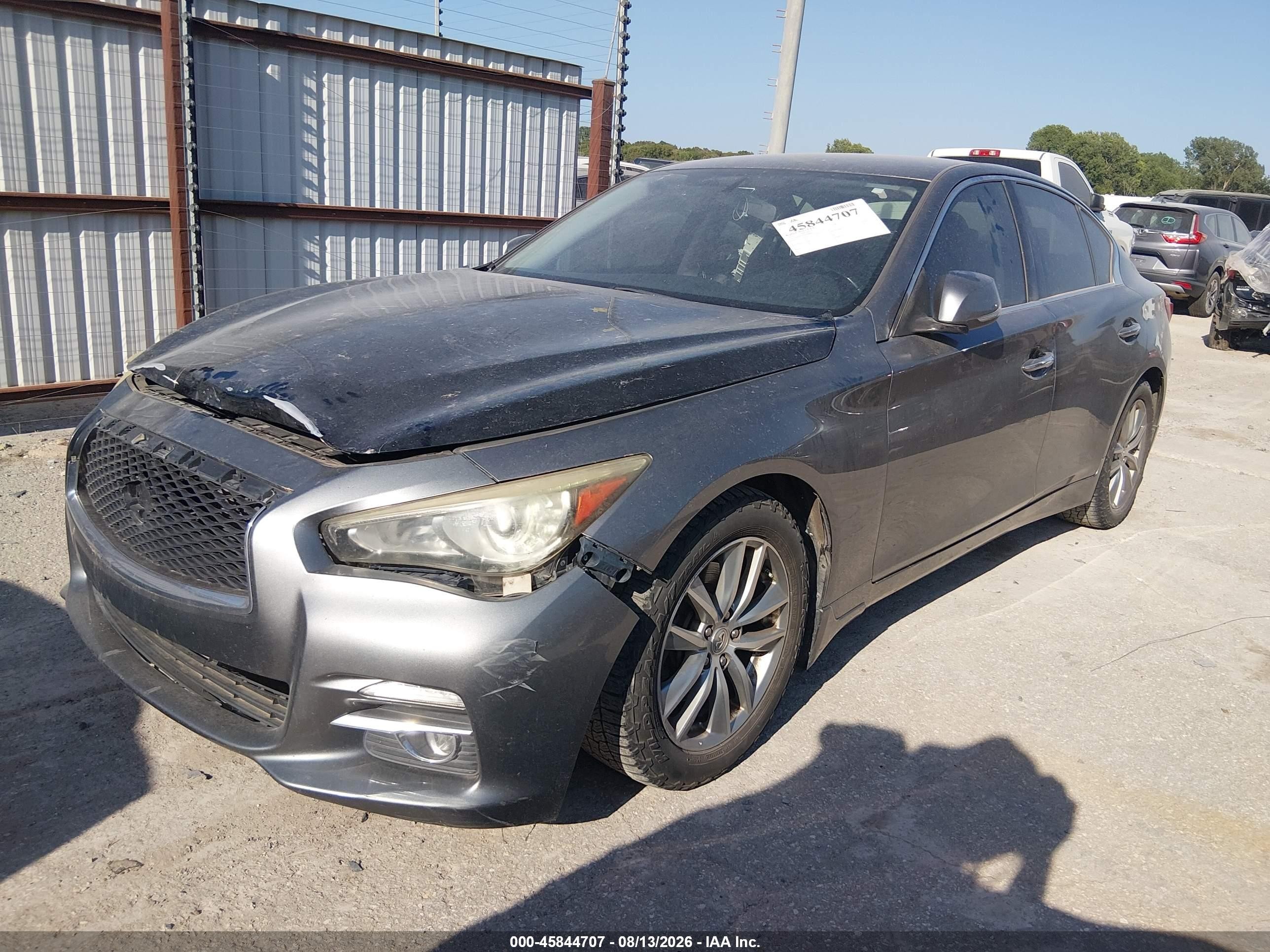 2014 Infiniti Q50   Серый vin: JN1BV7APXEM686517