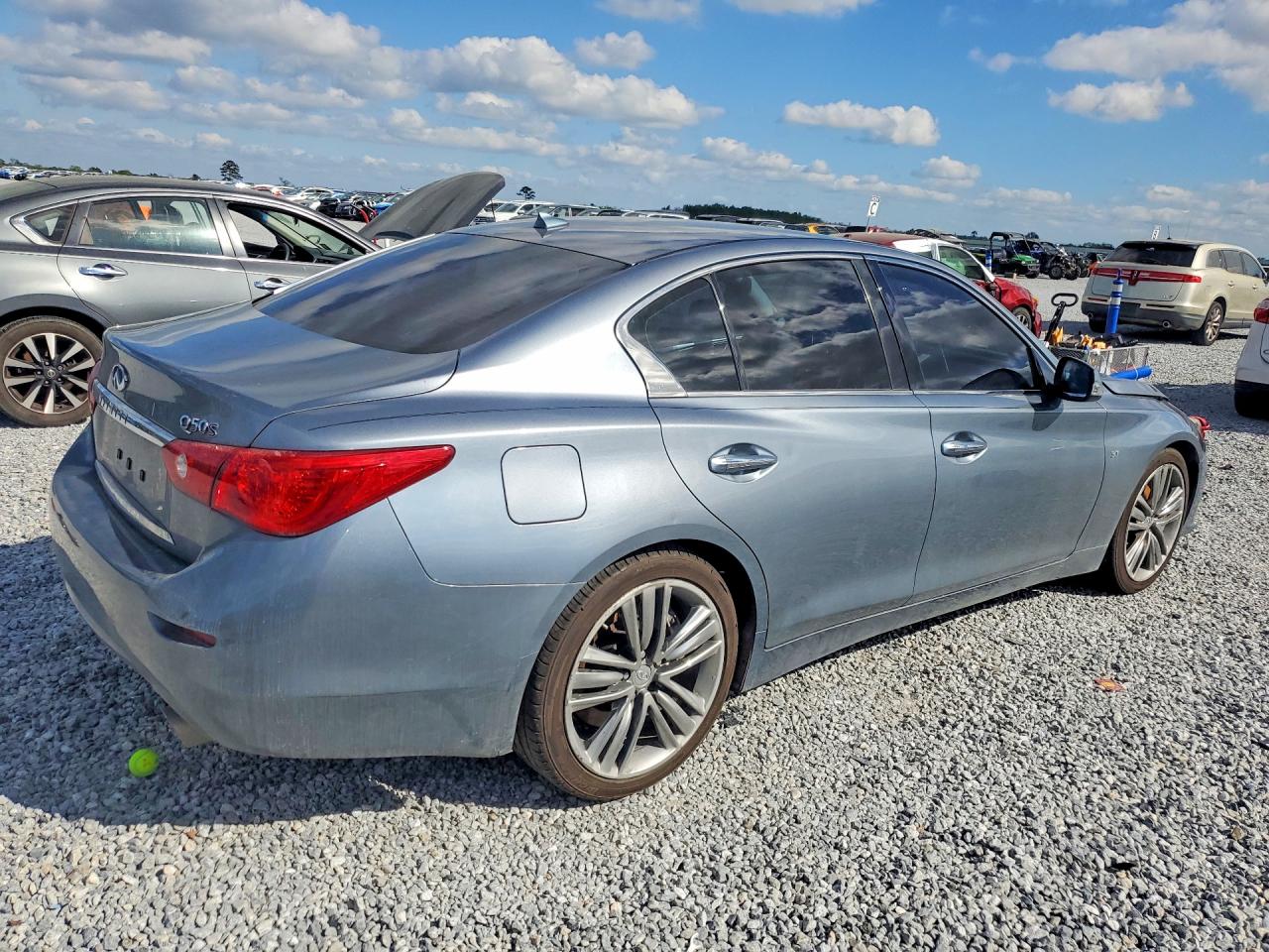 2014 Infiniti Q50 Base Blue vin: JN1BV7APXEM690664