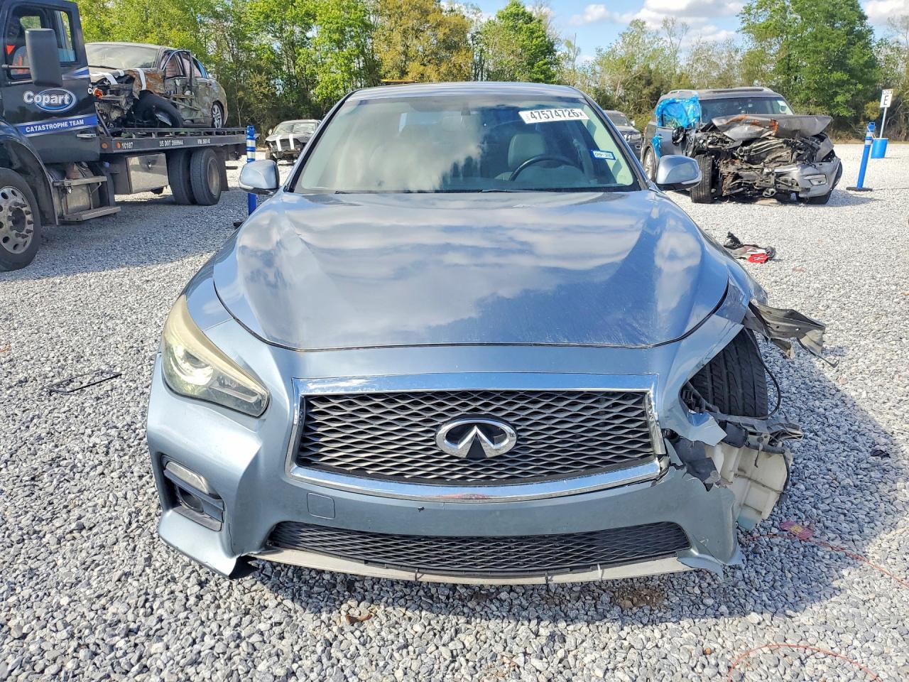 2014 Infiniti Q50 Base Blue vin: JN1BV7APXEM690664