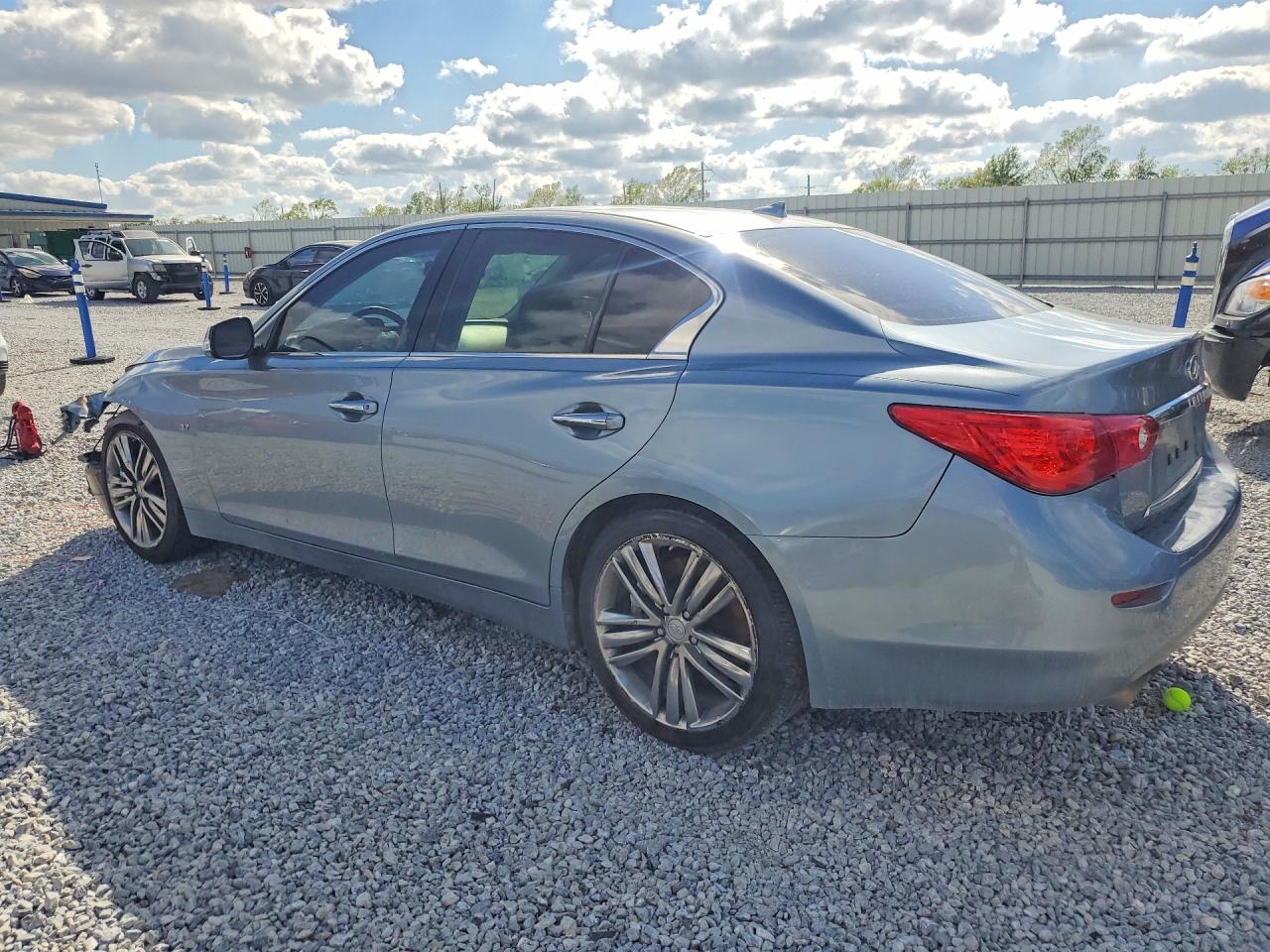 2014 Infiniti Q50 Base Blue vin: JN1BV7APXEM690664