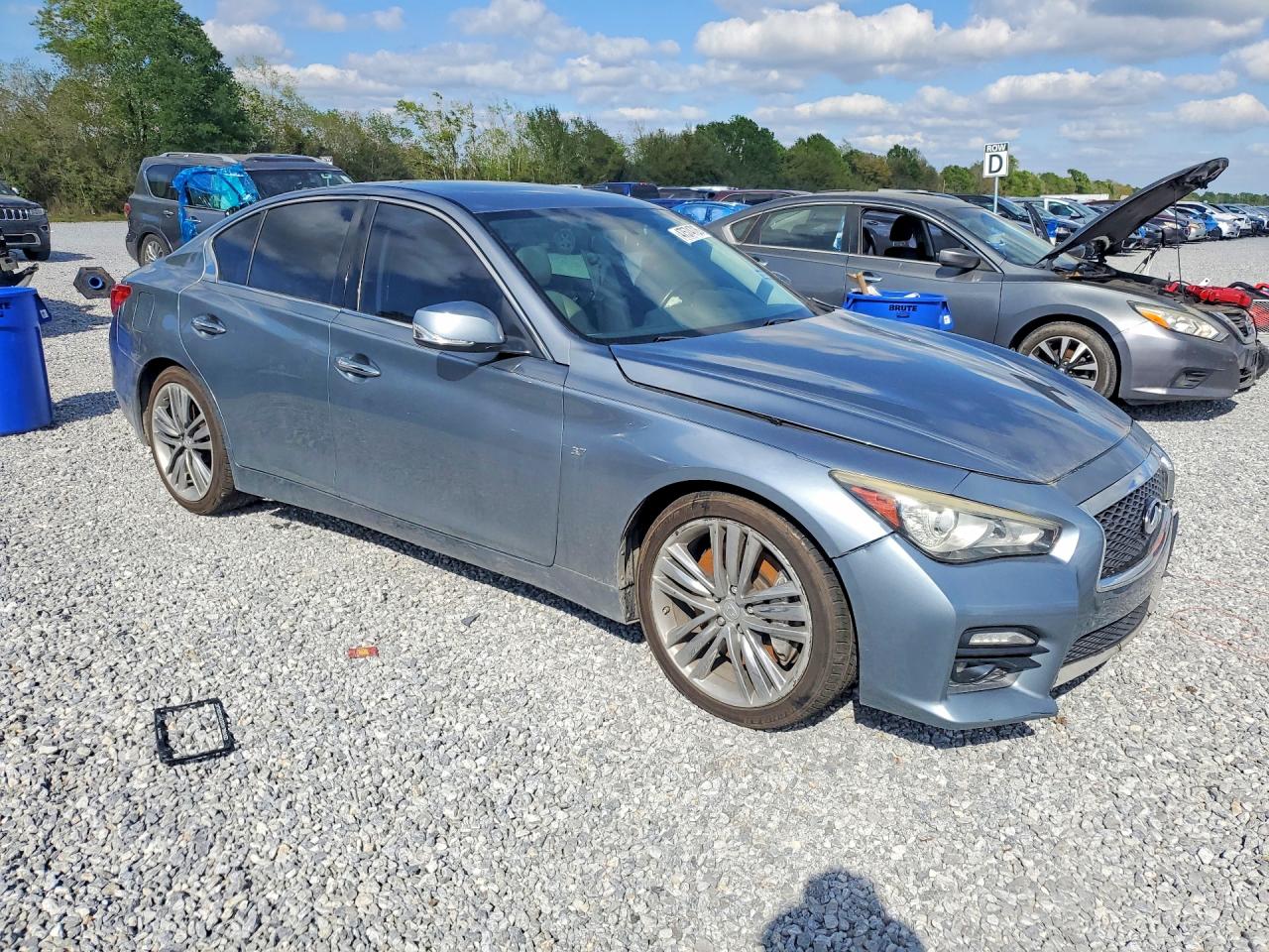 2014 Infiniti Q50 Base Blue vin: JN1BV7APXEM690664