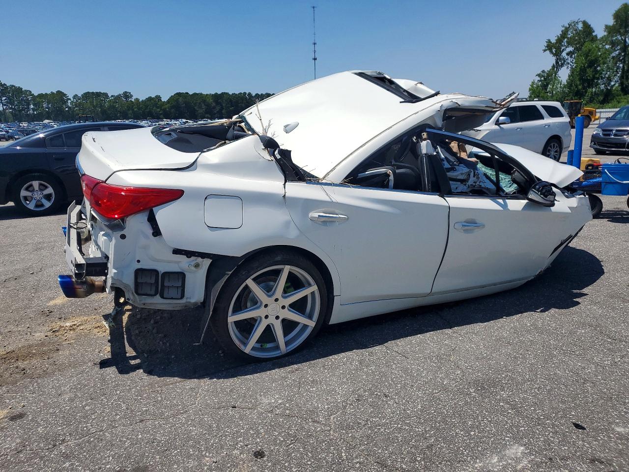 2015 Infiniti Q50 Base White vin: JN1BV7APXFM334989