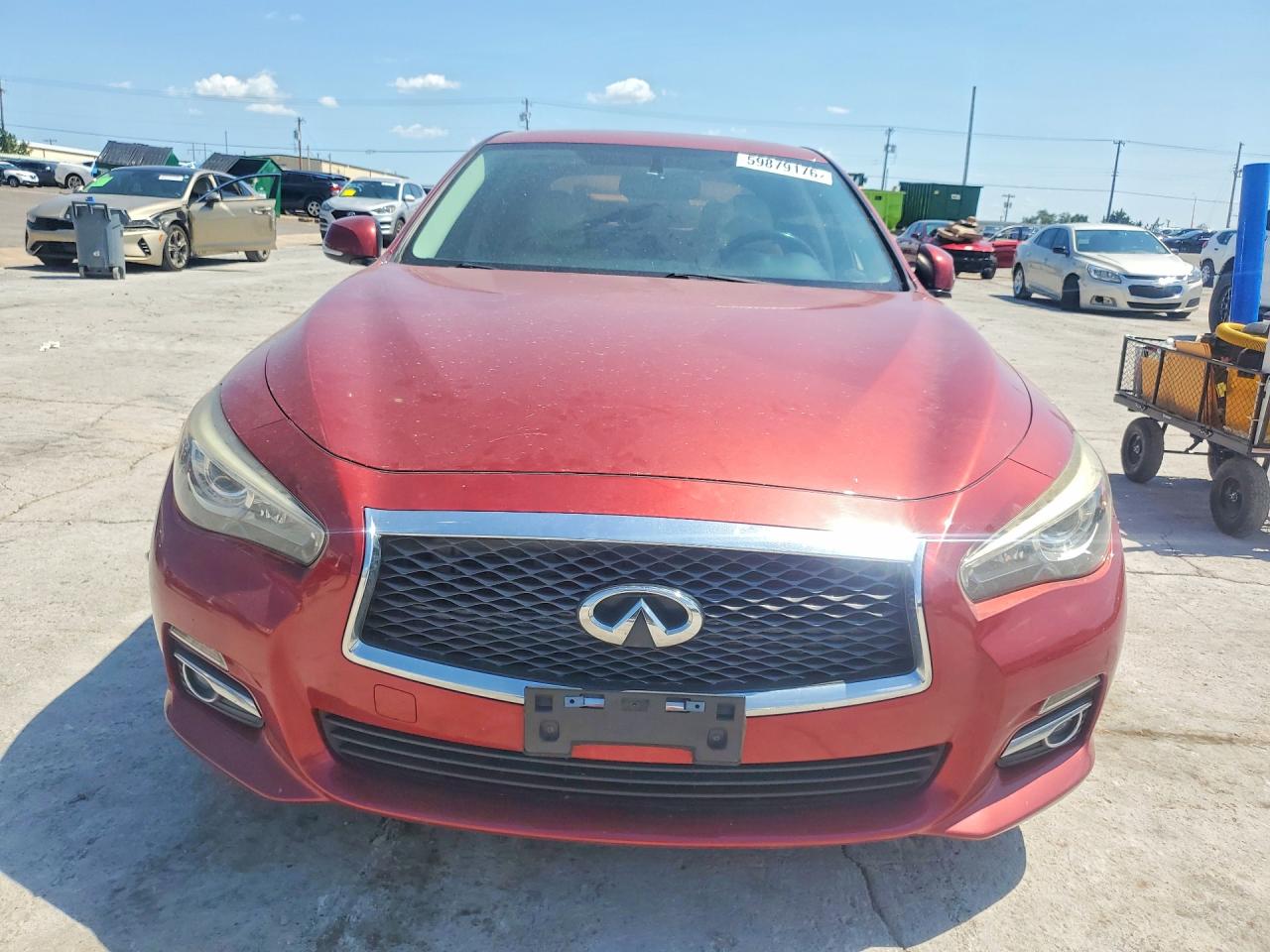 2015 Infiniti Q50 Premium Red vin: JN1BV7APXFM335141