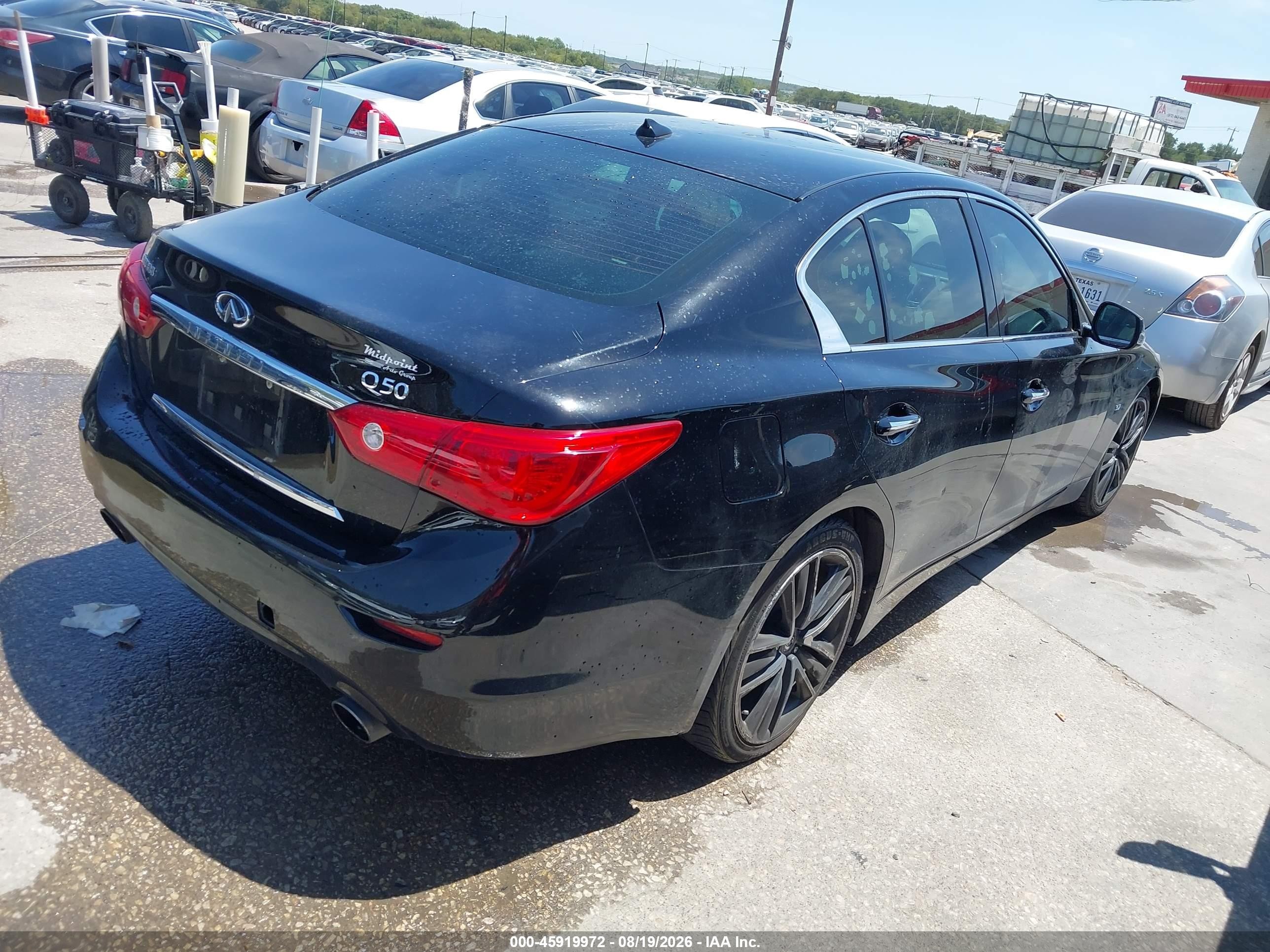 2015 Infiniti Q50 Premium Black vin: JN1BV7APXFM335415