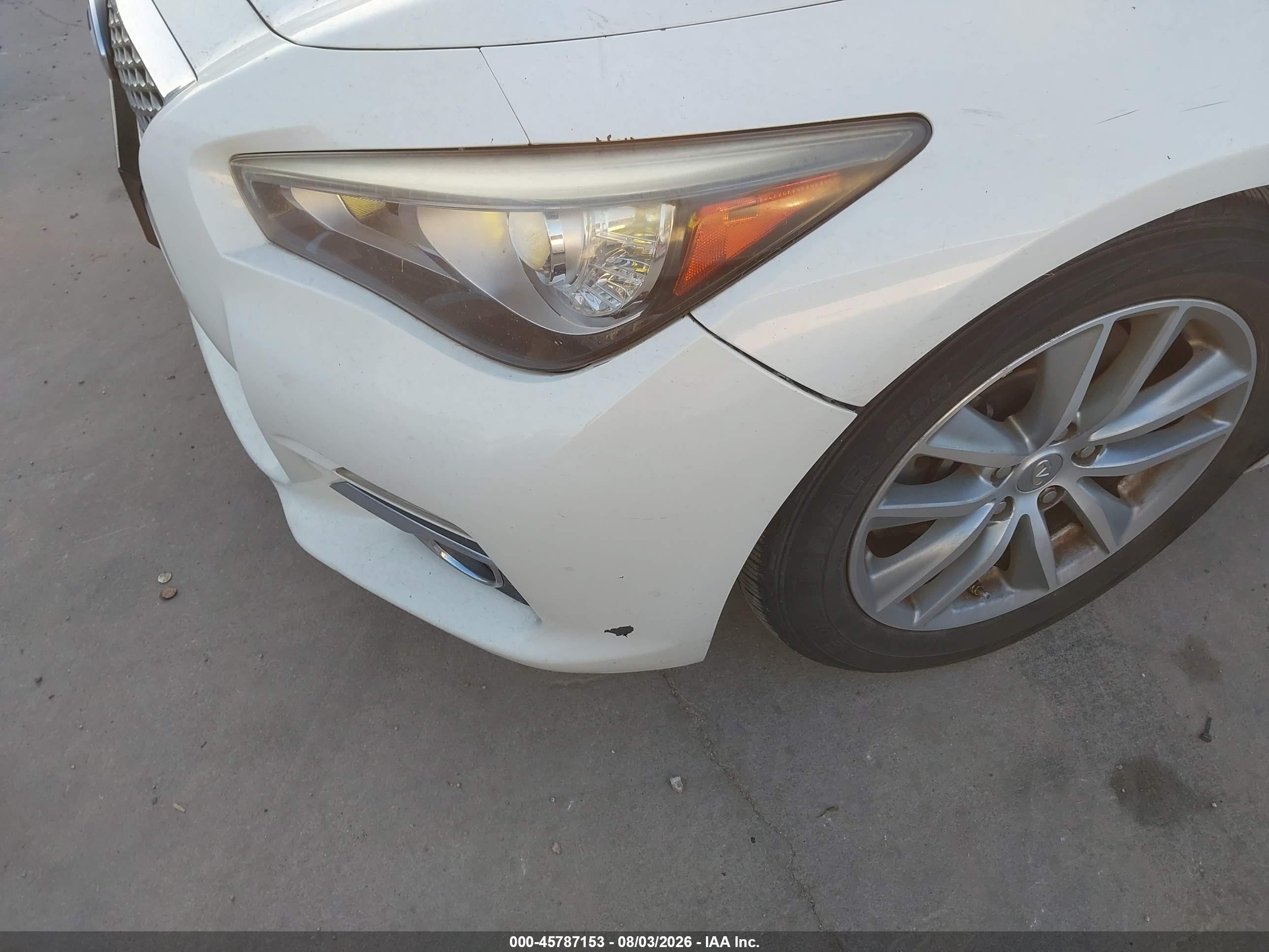 2015 Infiniti Q50 Premium White vin: JN1BV7APXFM339089