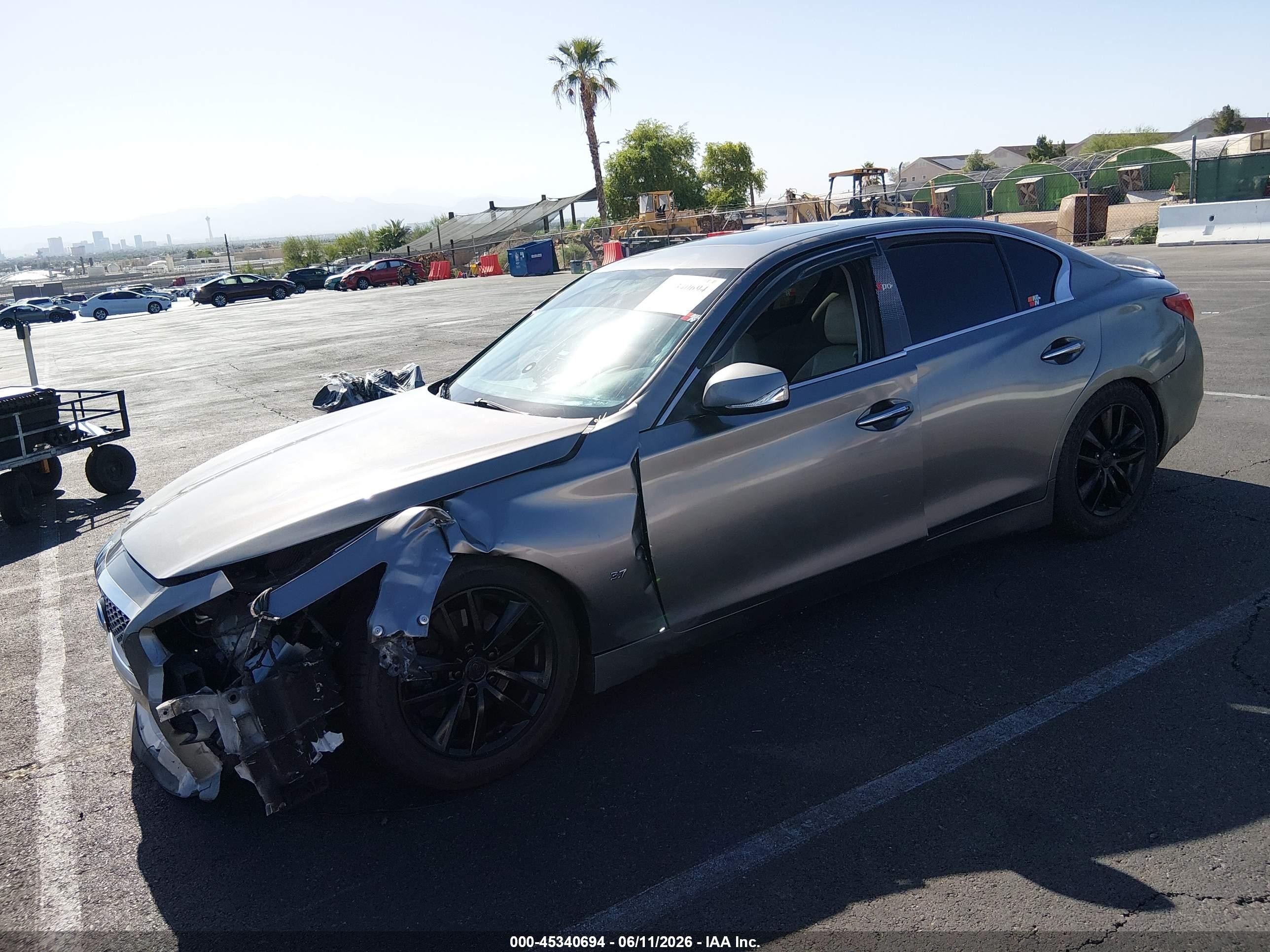 2015 Infiniti Q50 Premium Gray vin: JN1BV7APXFM342624