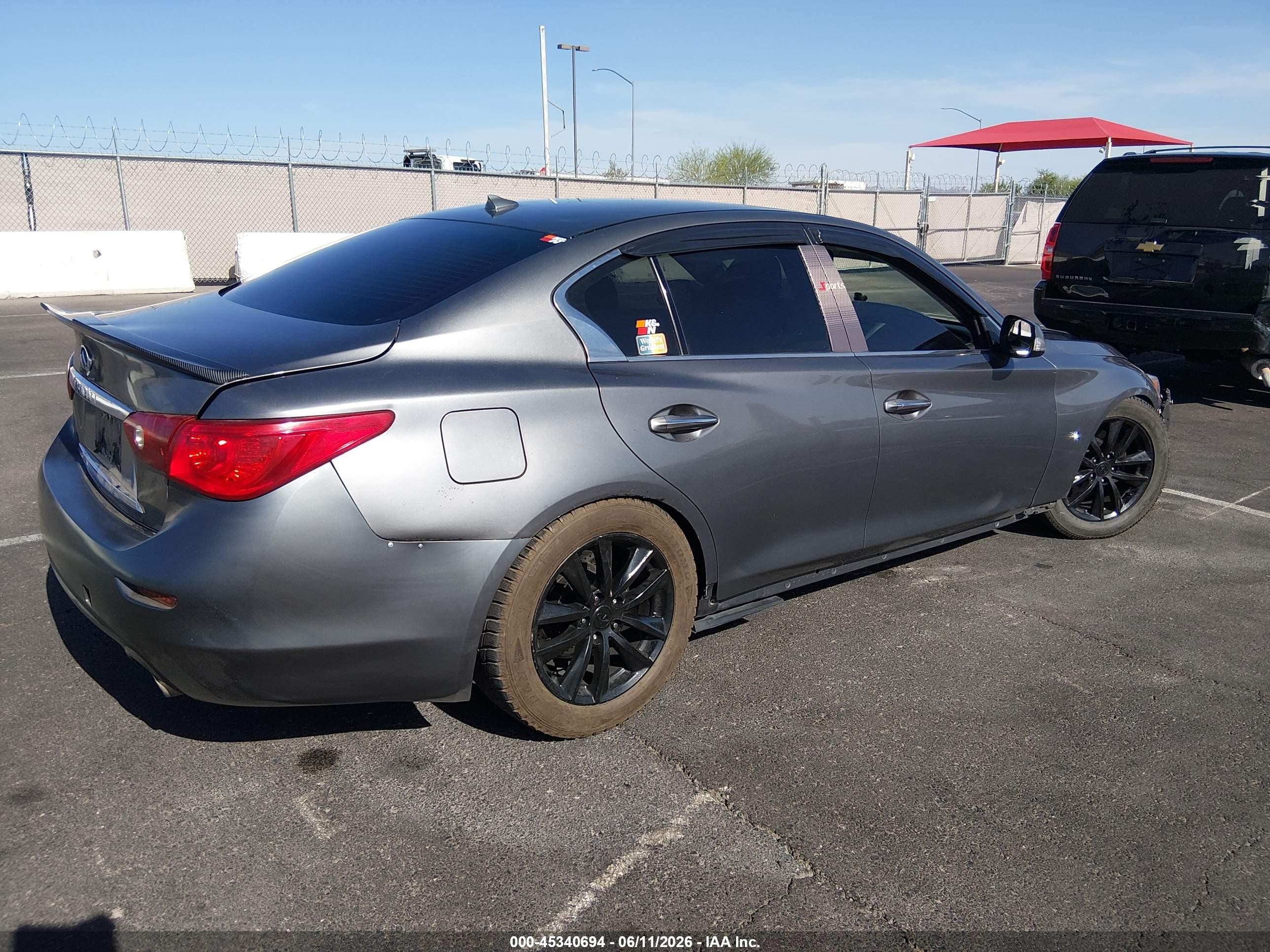 2015 Infiniti Q50 Premium Gray vin: JN1BV7APXFM342624