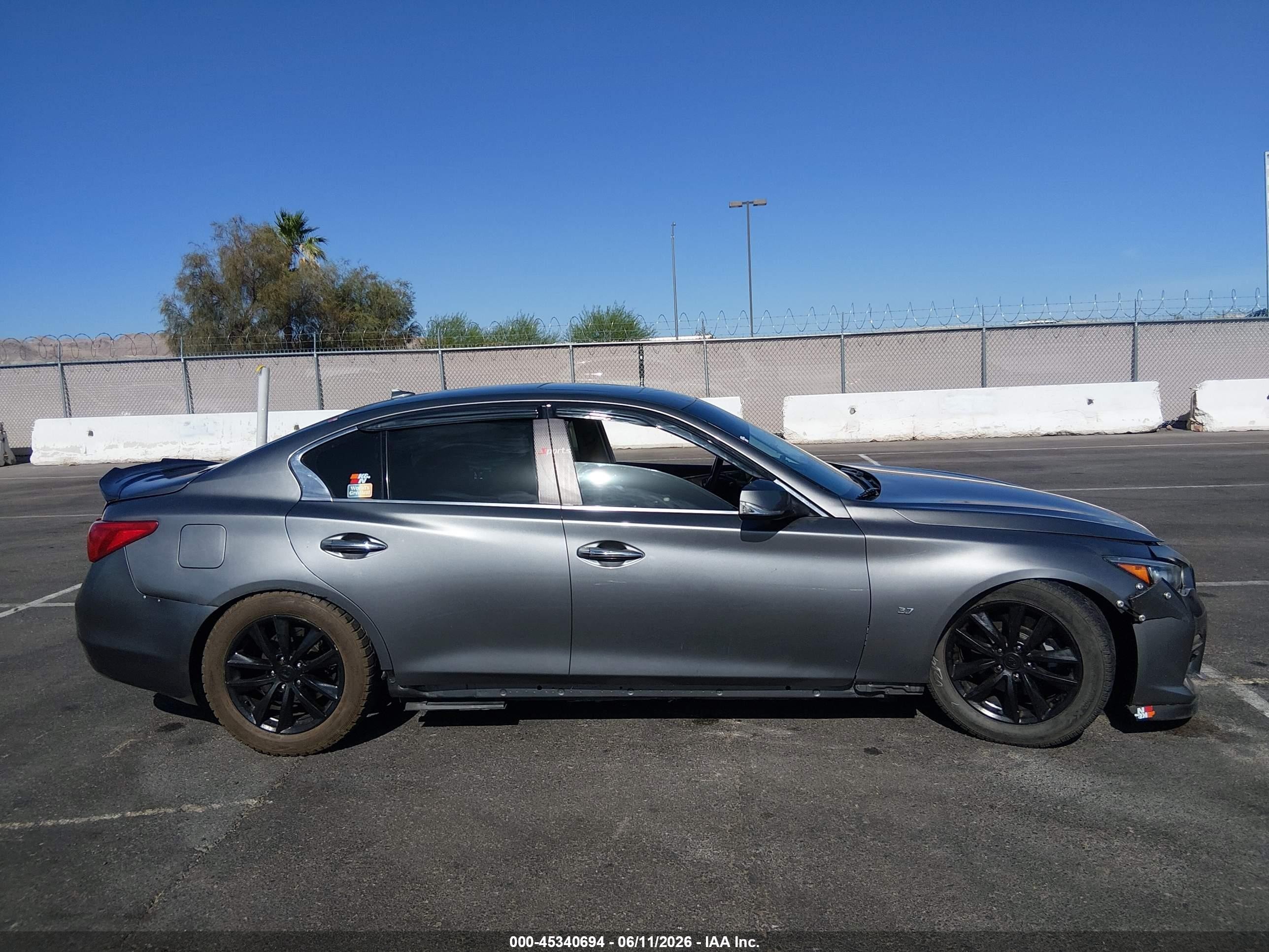 2015 Infiniti Q50 Premium Gray vin: JN1BV7APXFM342624