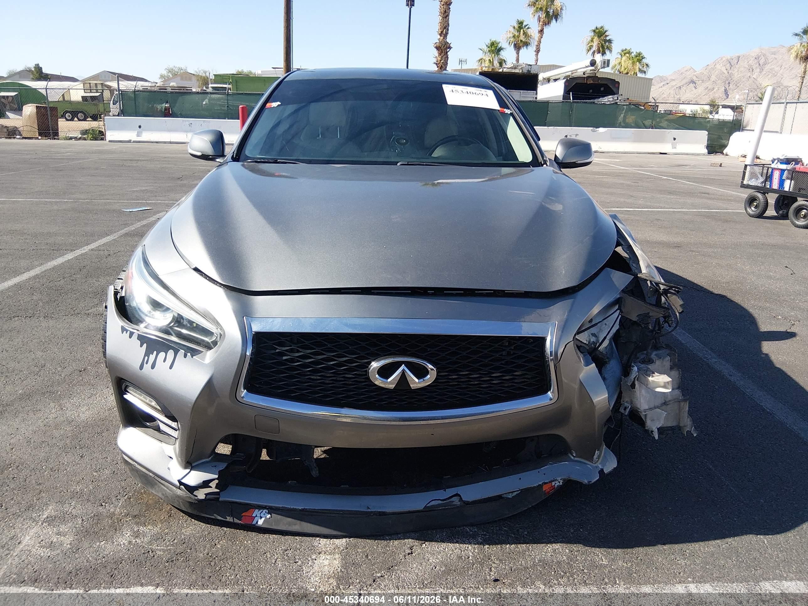 2015 Infiniti Q50 Premium Gray vin: JN1BV7APXFM342624