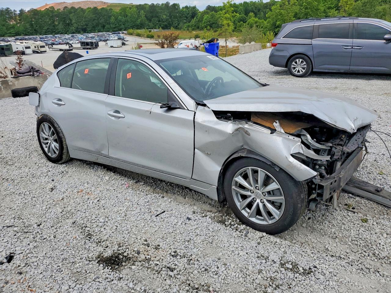 2015 Infiniti Q50 Base Silver vin: JN1BV7APXFM345958