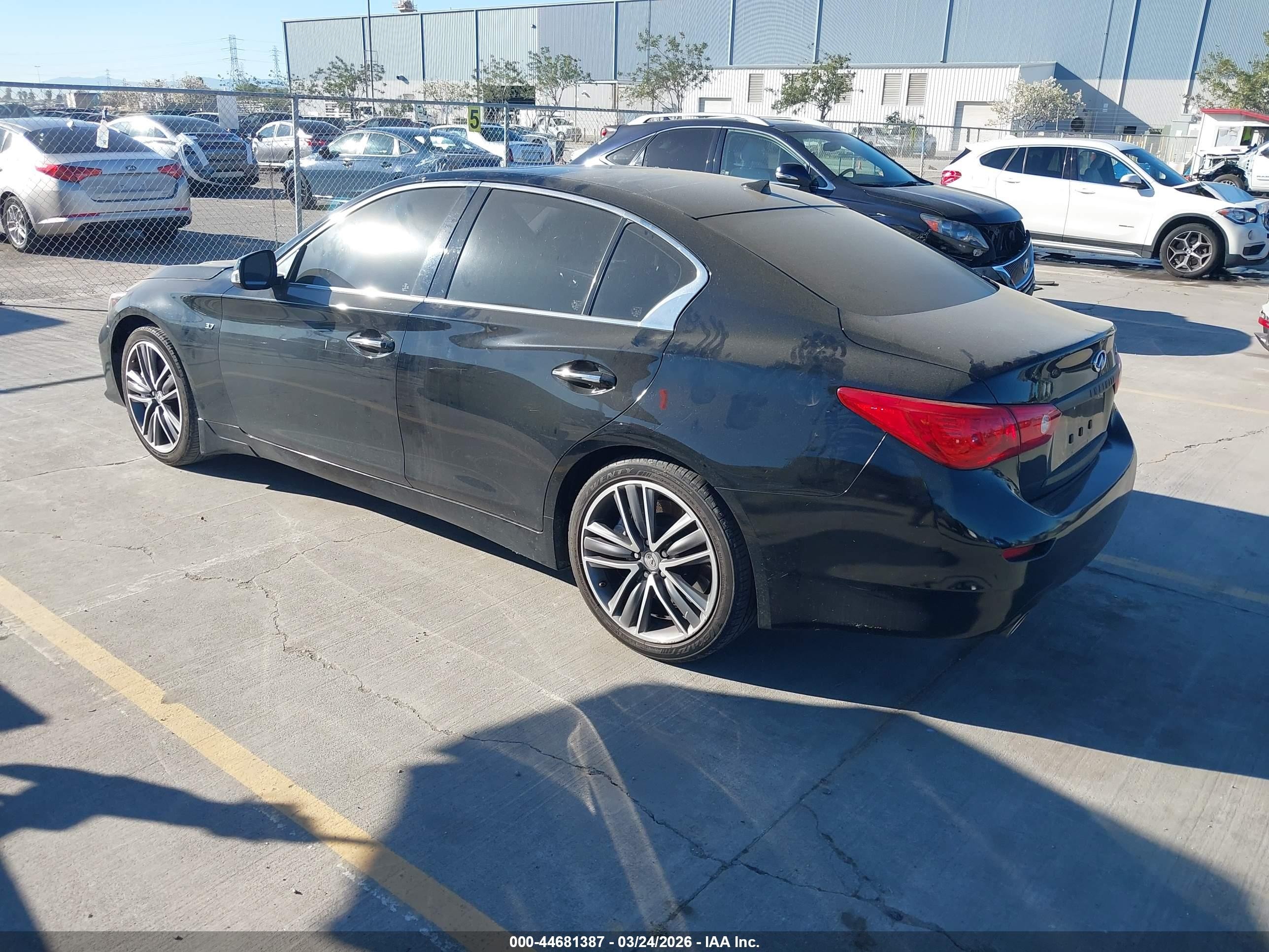 2015 Infiniti Q50 Sport Black vin: JN1BV7APXFM348570