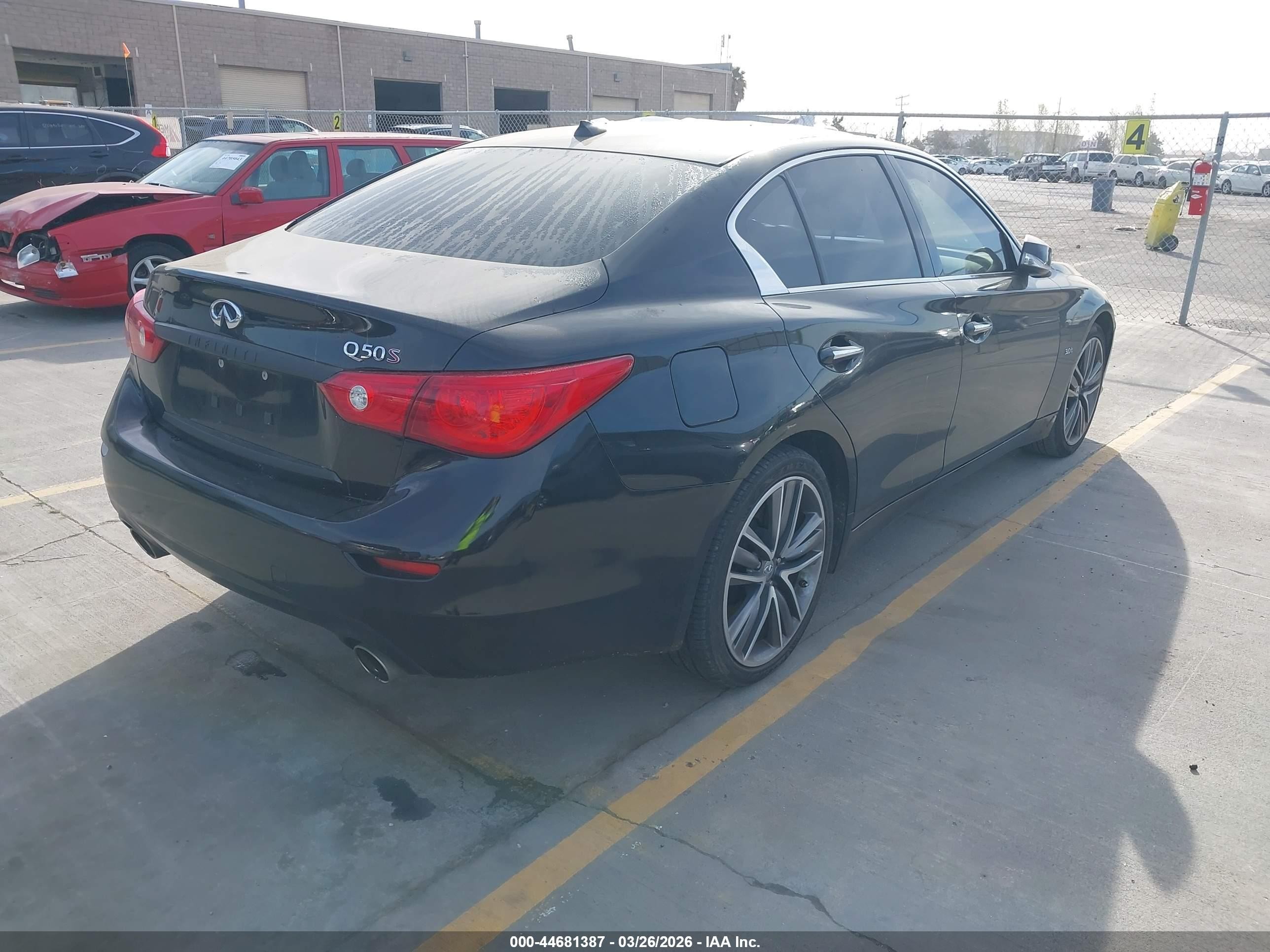 2015 Infiniti Q50 Sport Black vin: JN1BV7APXFM348570