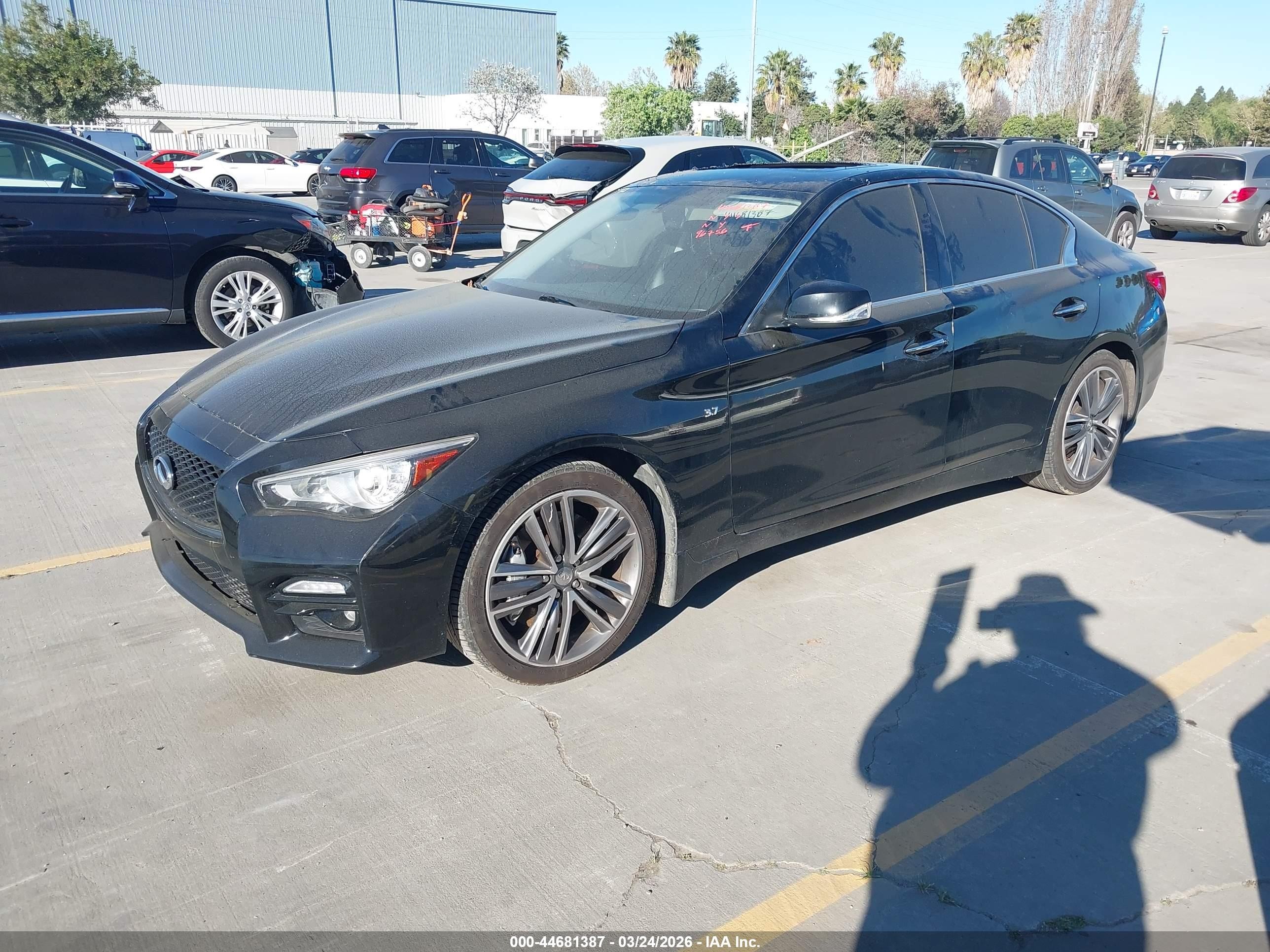 2015 Infiniti Q50 Sport Black vin: JN1BV7APXFM348570