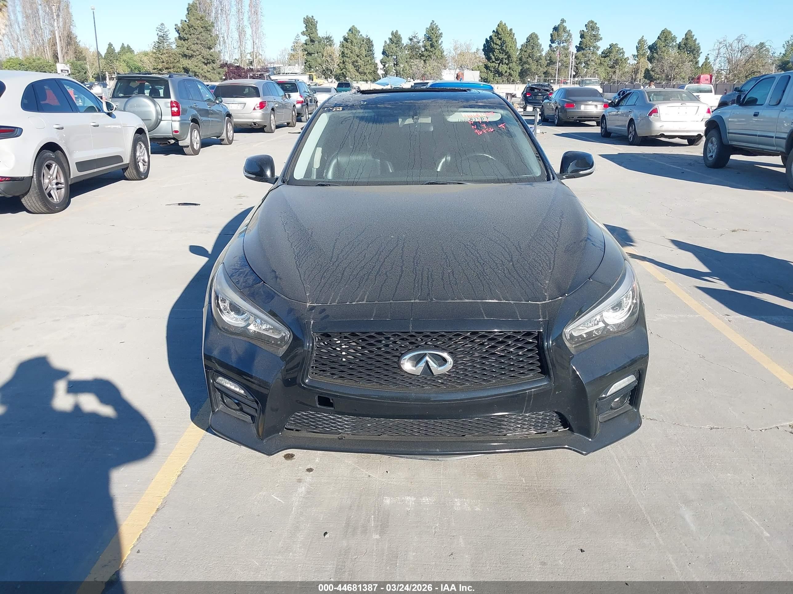 2015 Infiniti Q50 Sport Black vin: JN1BV7APXFM348570