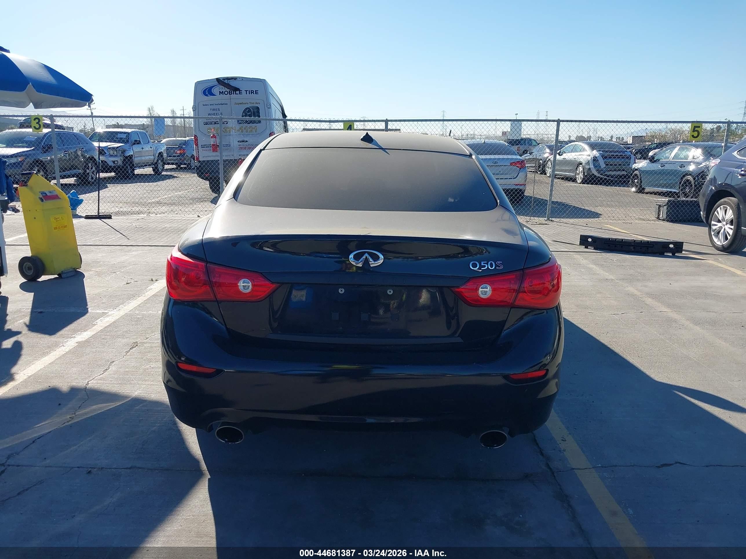 2015 Infiniti Q50 Sport Black vin: JN1BV7APXFM348570