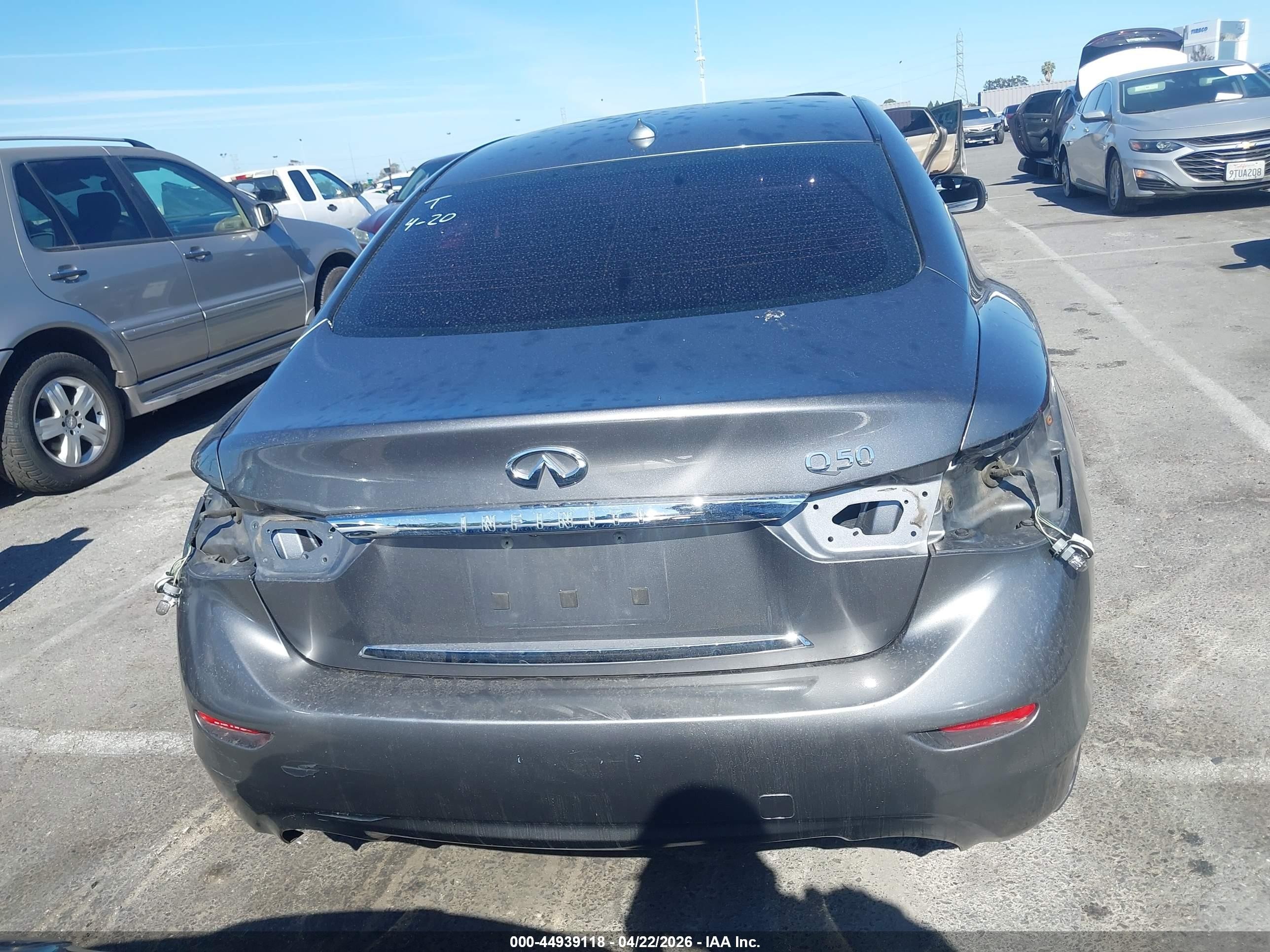 2015 Infiniti Q50 Premium Gray vin: JN1BV7APXFM353722