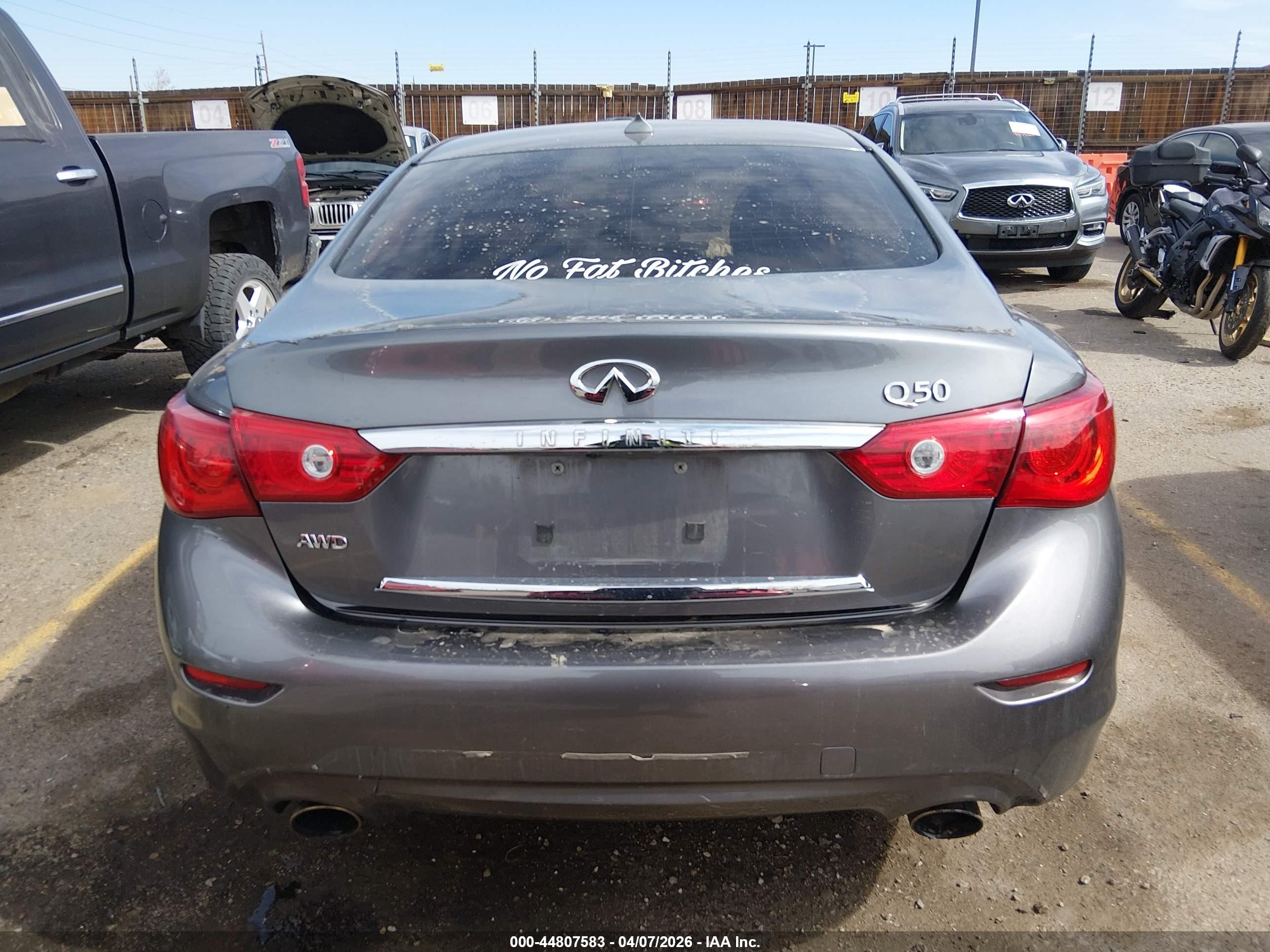 2014 Infiniti Q50 Premium Gray vin: JN1BV7AR0EM681554