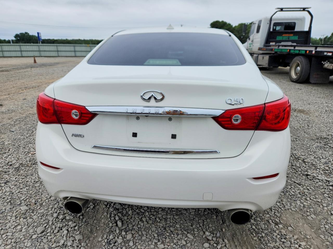 2014 Infiniti Q50 Premium White vin: JN1BV7AR0EM692506