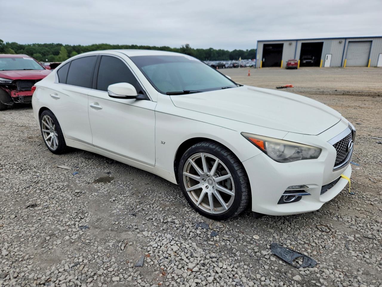 2014 Infiniti Q50 Premium White vin: JN1BV7AR0EM692506