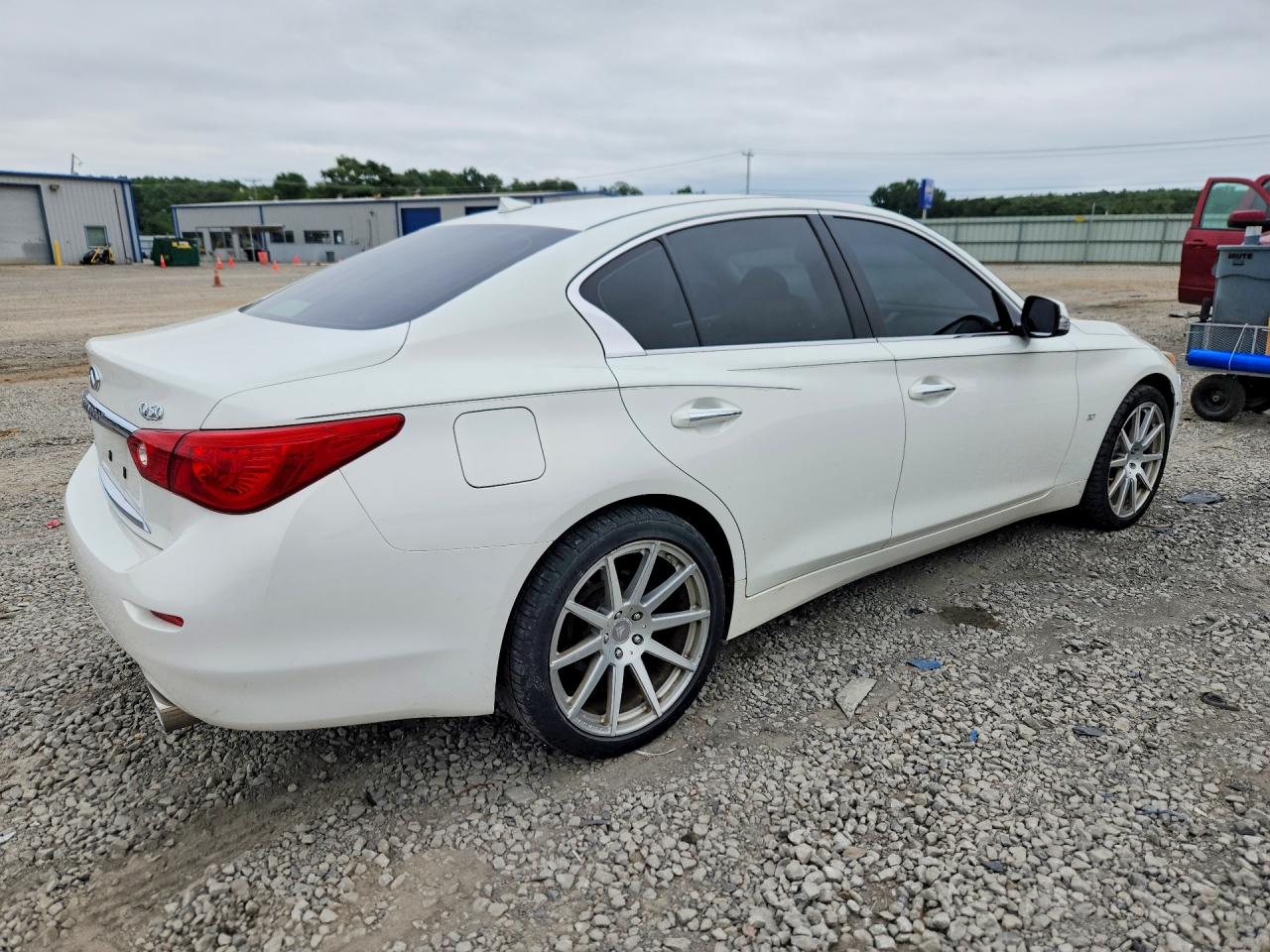 2014 Infiniti Q50 Premium White vin: JN1BV7AR0EM692506