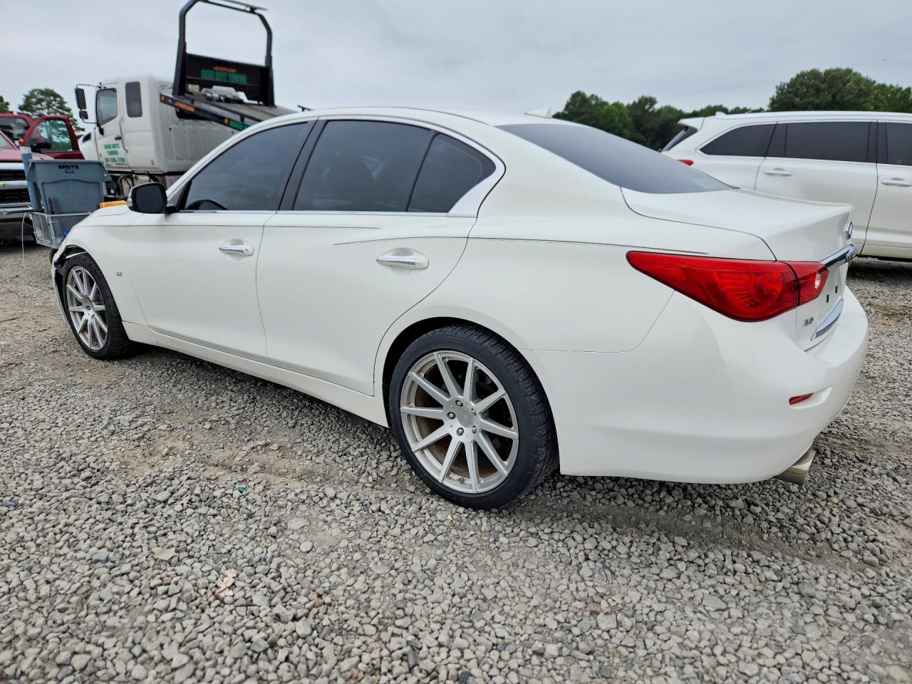 2014 Infiniti Q50 Premium White vin: JN1BV7AR0EM692506