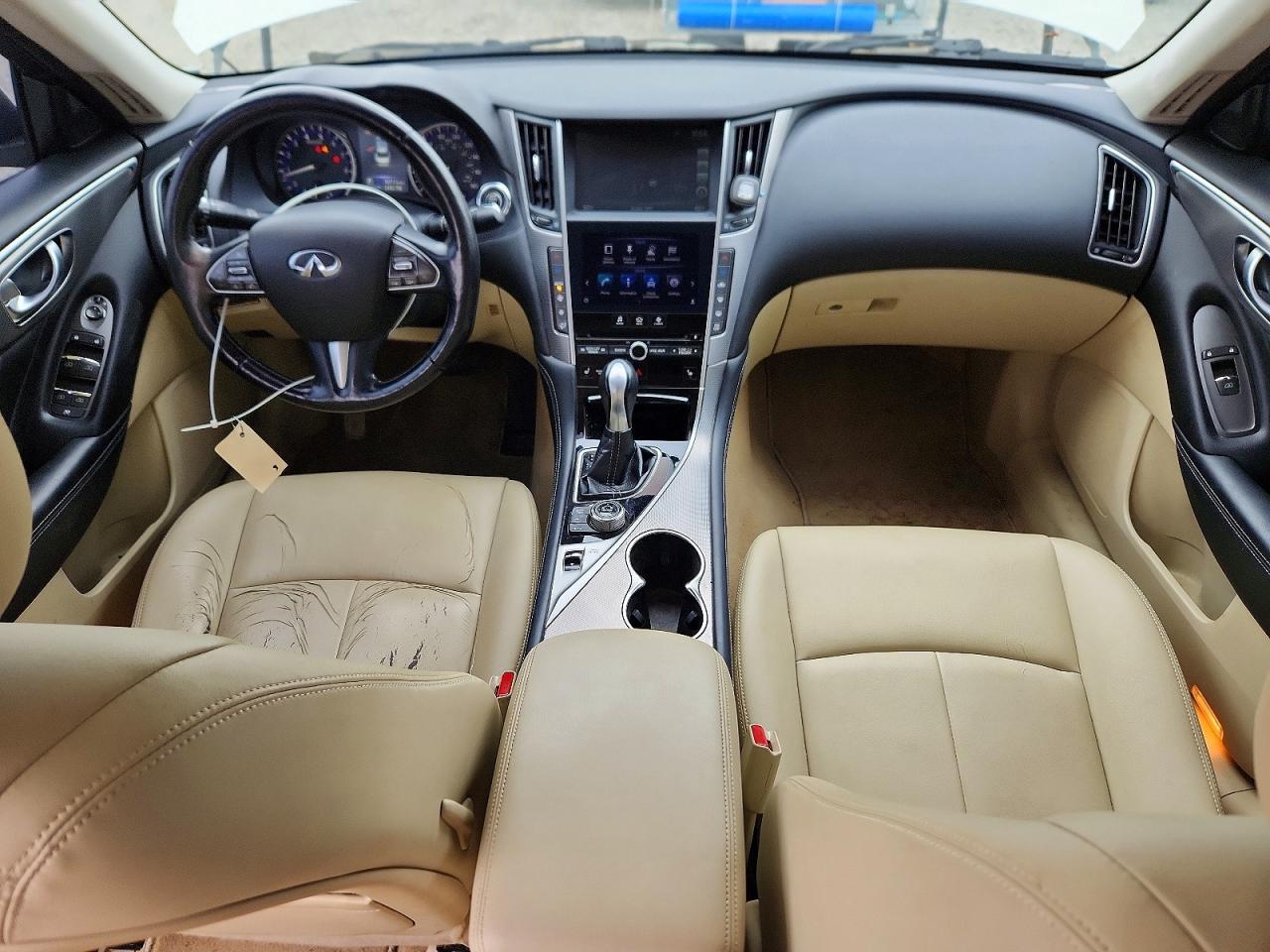 2014 Infiniti Q50 Premium White vin: JN1BV7AR0EM692506