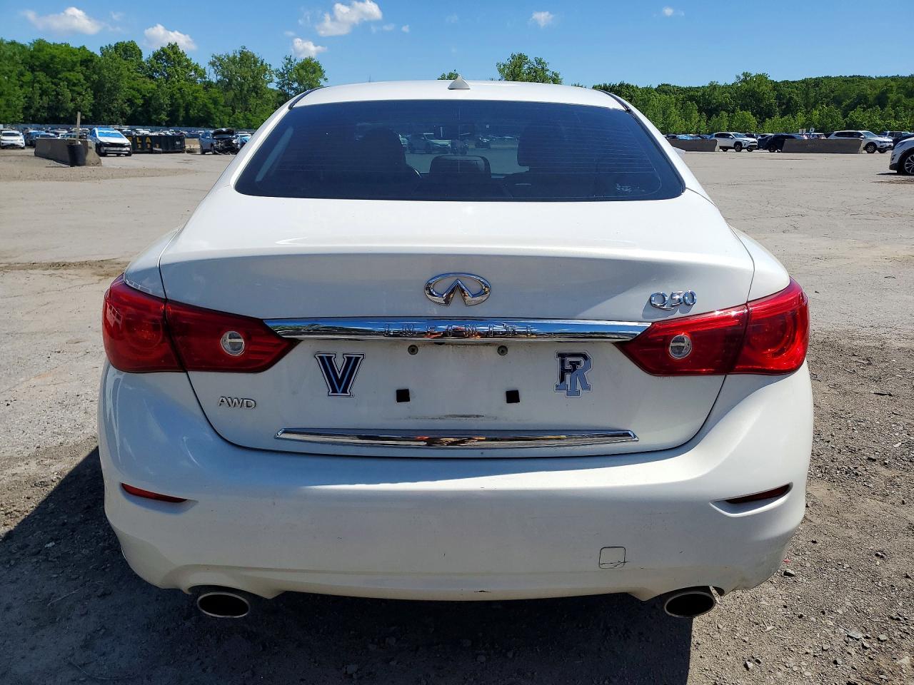 2014 Infiniti Q50 Premium Белый vin: JN1BV7AR0EM696765