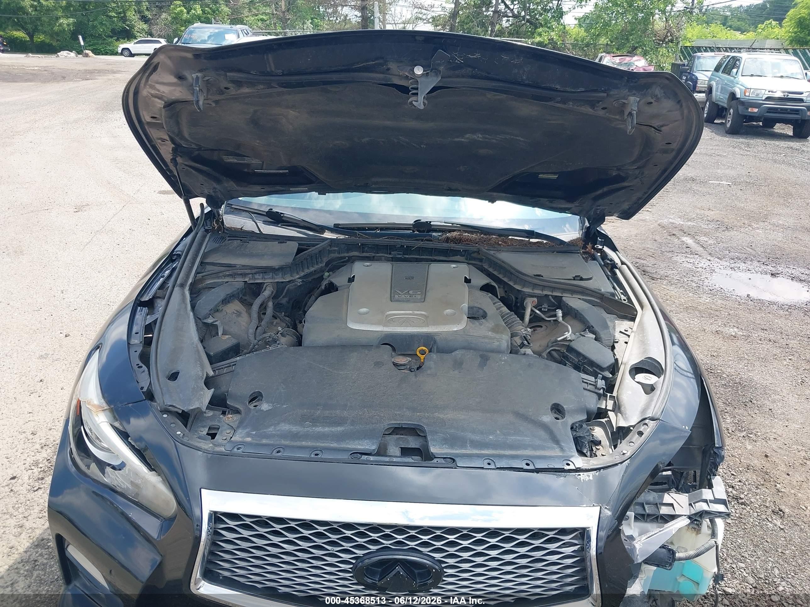 2014 Infiniti Q50 Sport Black vin: JN1BV7AR0EM697513