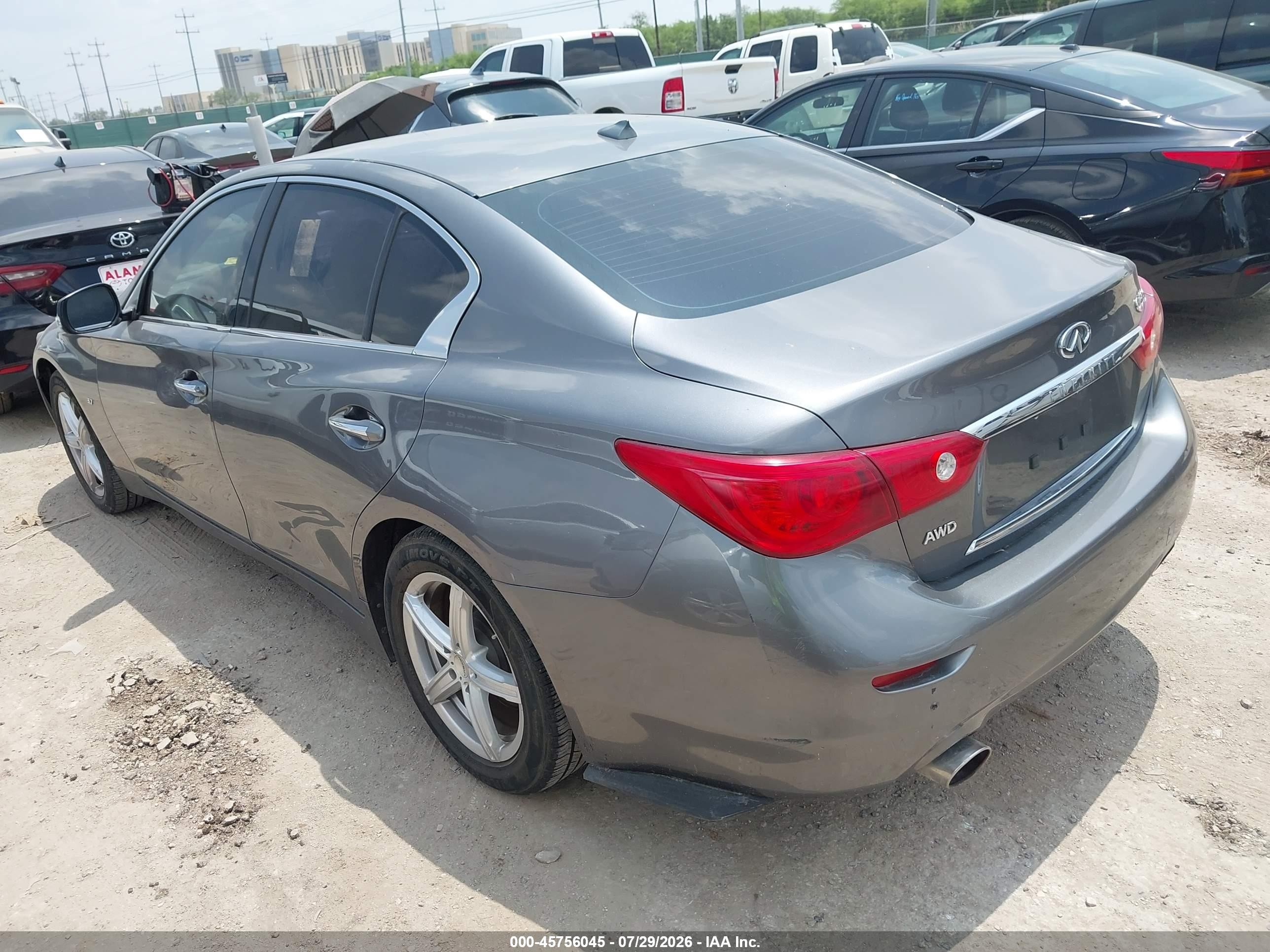 2014 Infiniti Q50 Premium/sport Gray vin: JN1BV7AR0EM707649