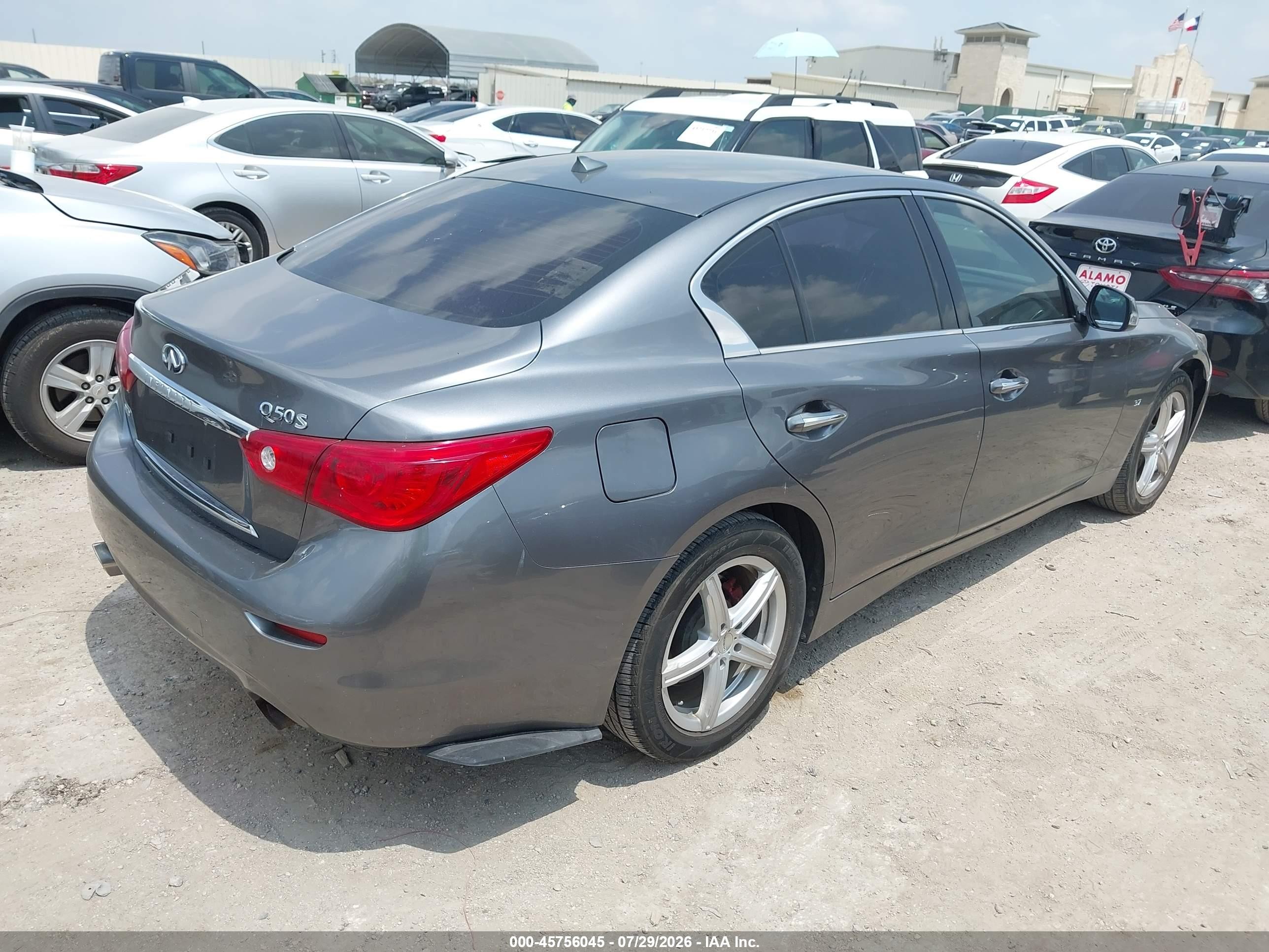 2014 Infiniti Q50 Premium/sport Gray vin: JN1BV7AR0EM707649