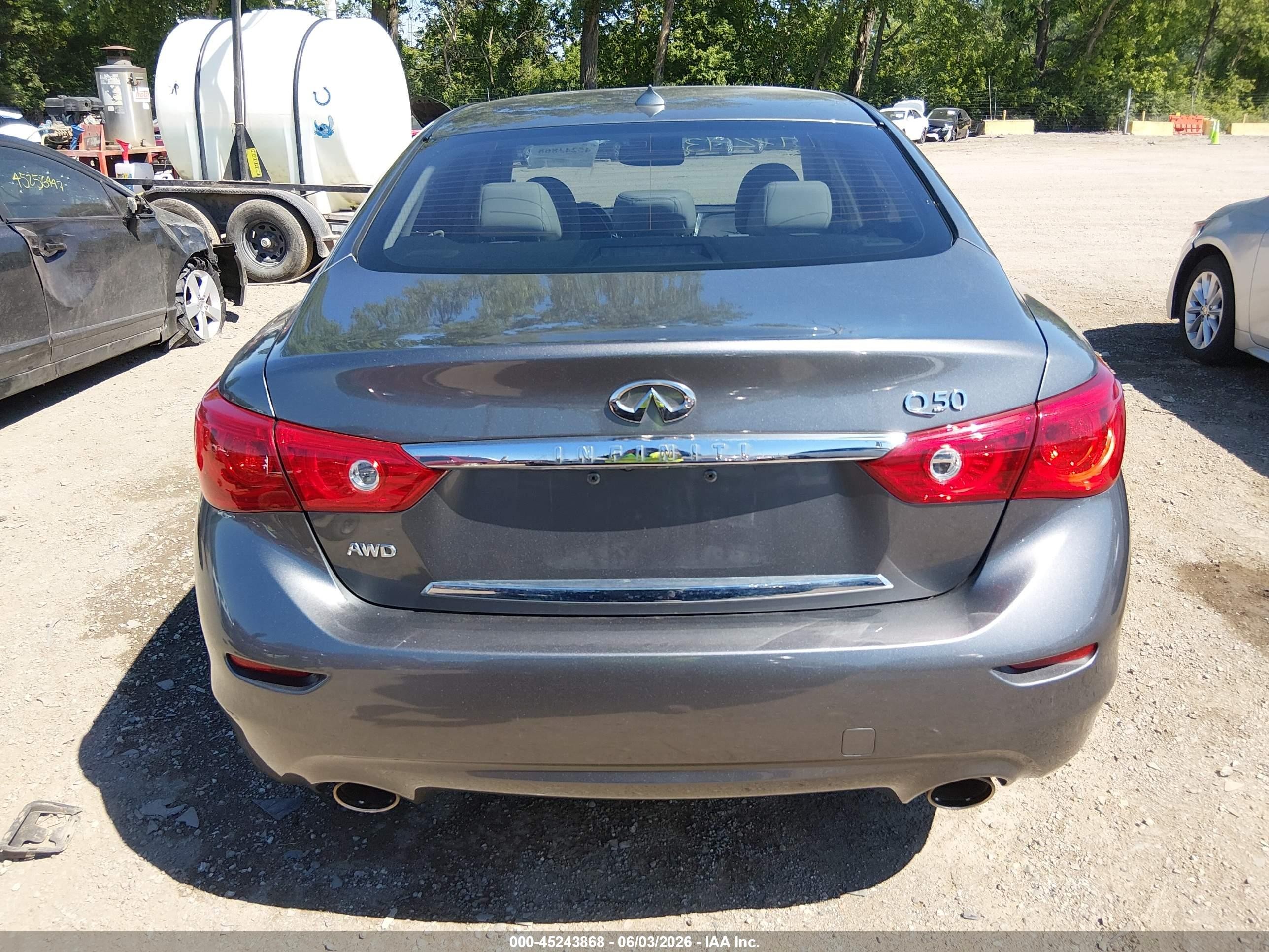 2015 Infiniti Q50 Premium Gray vin: JN1BV7AR0FM391896
