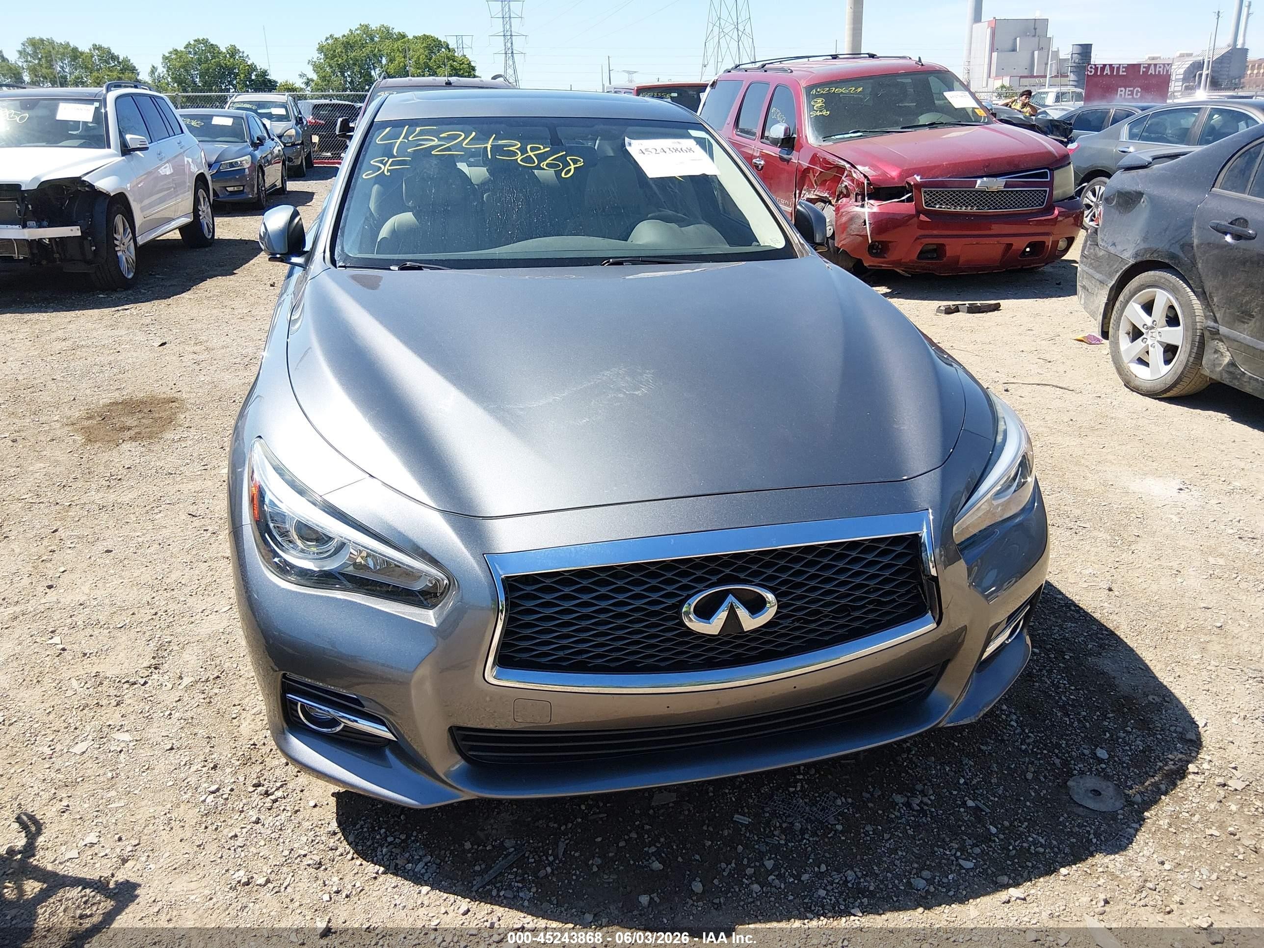 2015 Infiniti Q50 Premium Gray vin: JN1BV7AR0FM391896