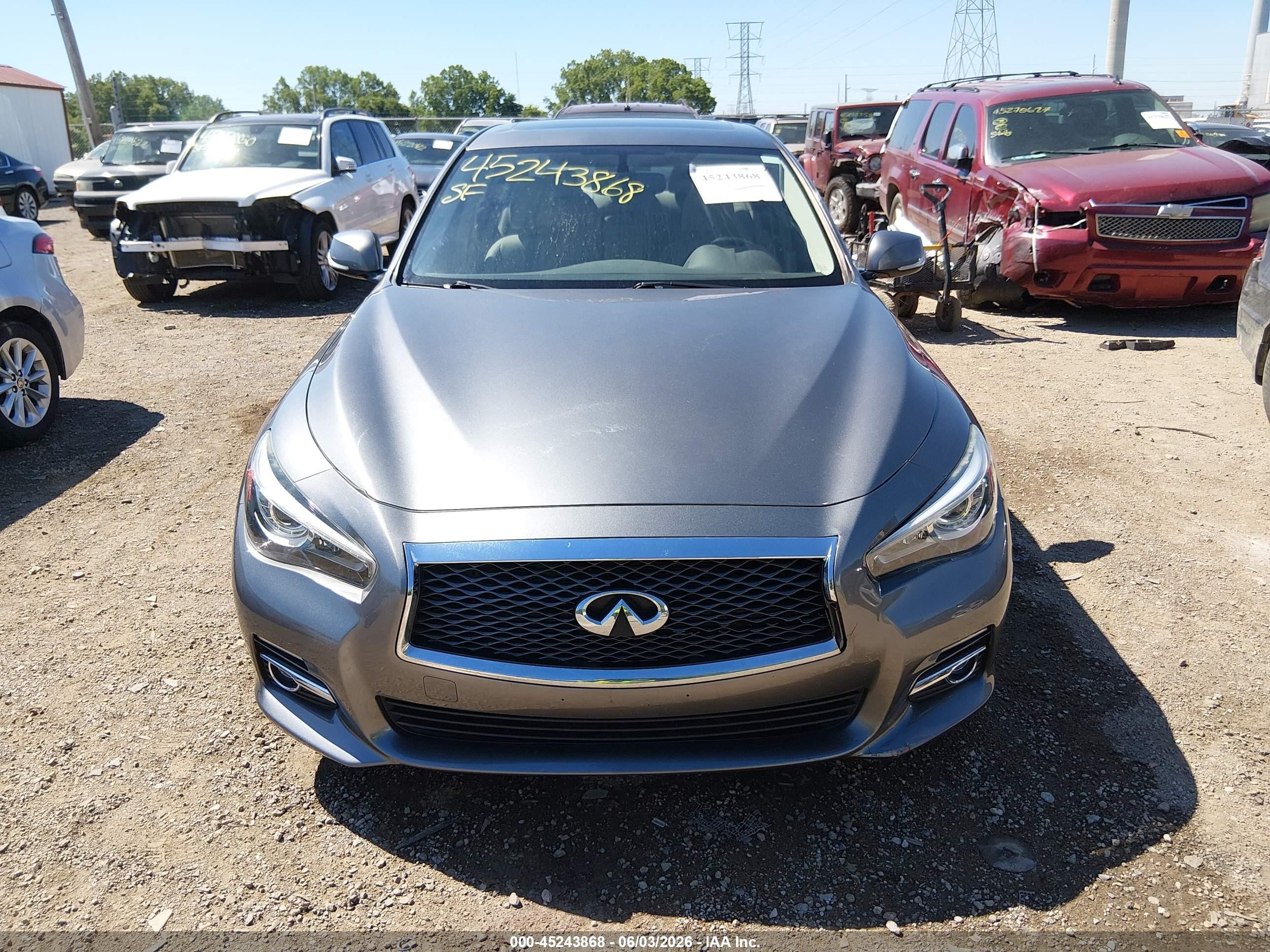2015 Infiniti Q50 Premium Gray vin: JN1BV7AR0FM391896
