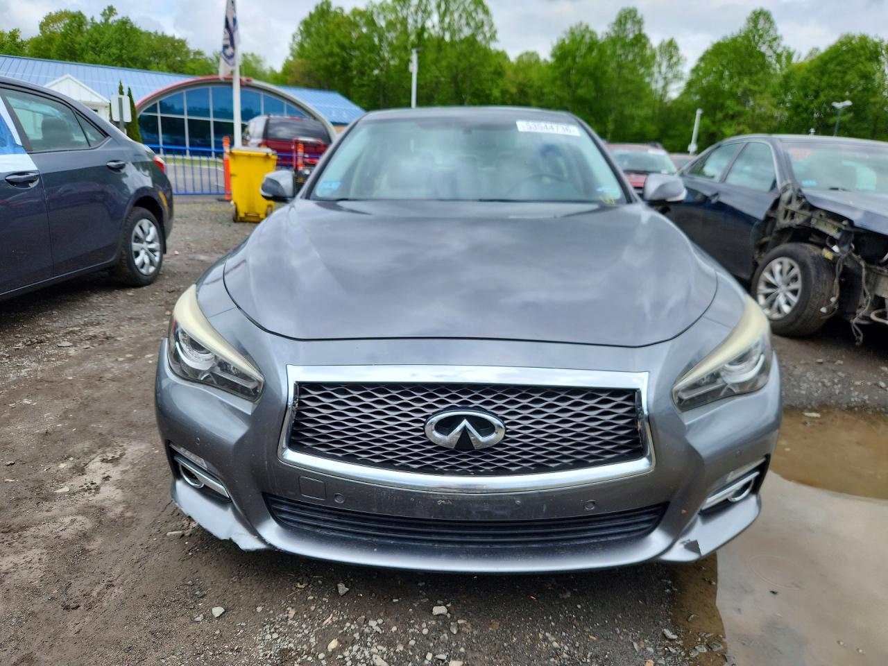 2015 Infiniti Q50 Premium Серый vin: JN1BV7AR0FM392983