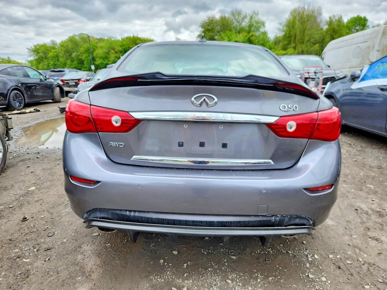 2015 Infiniti Q50 Premium Серый vin: JN1BV7AR0FM392983