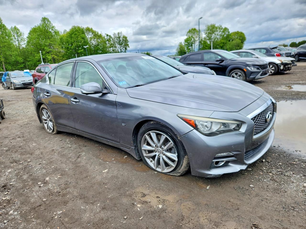 2015 Infiniti Q50 Premium Серый vin: JN1BV7AR0FM392983