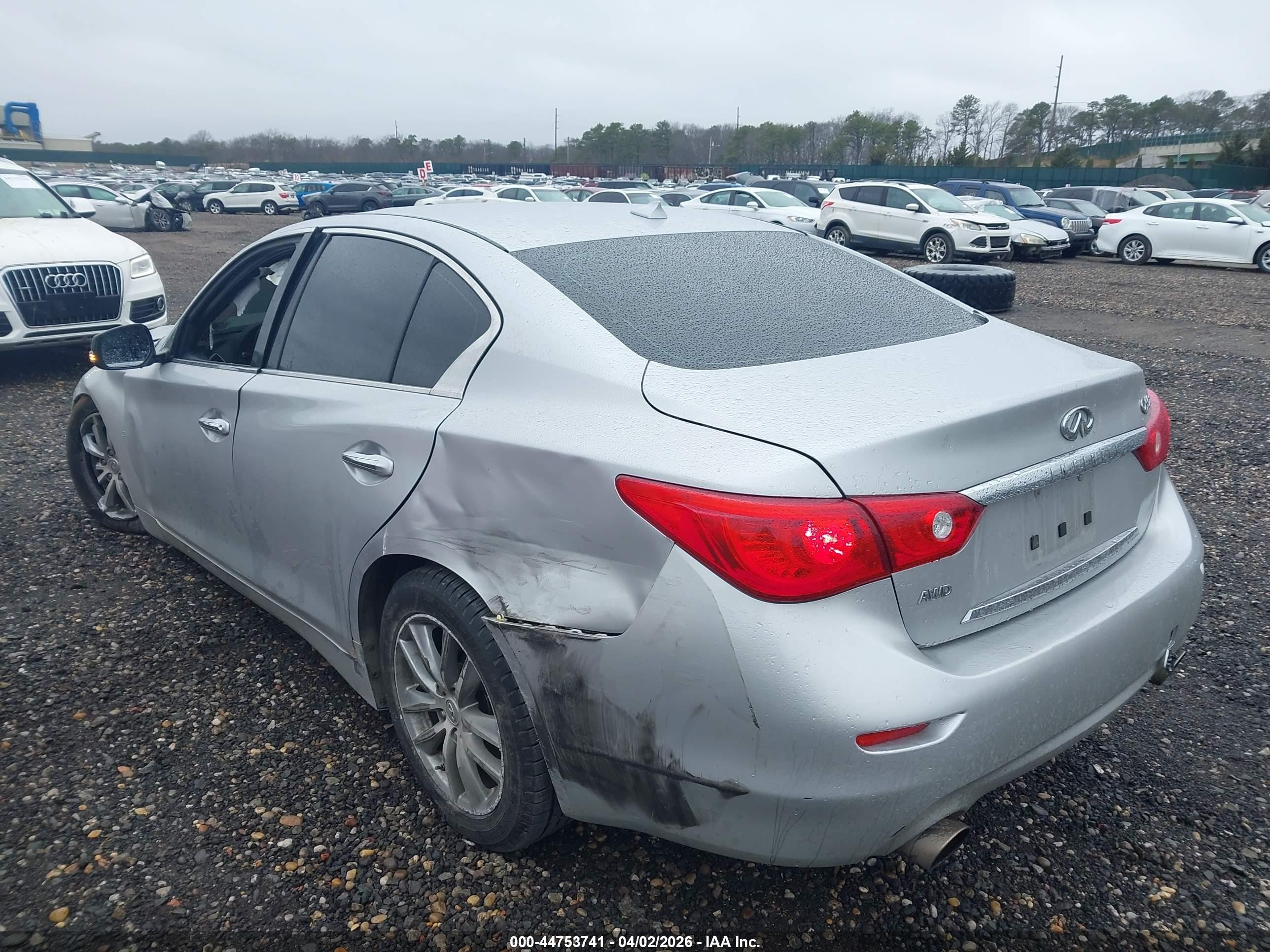 2015 Infiniti Q50 Premium/sport Silver vin: JN1BV7AR0FM405876