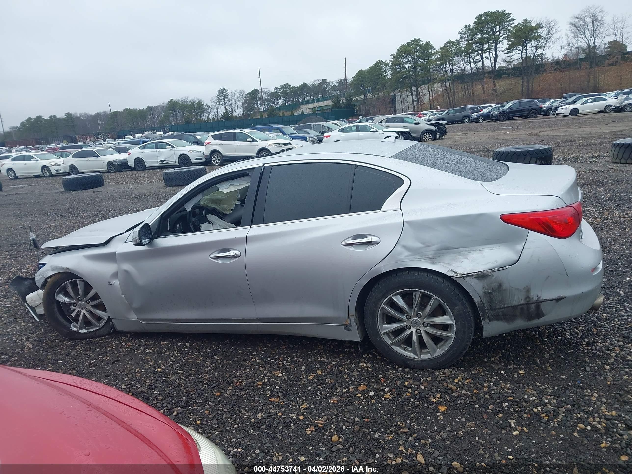 2015 Infiniti Q50 Premium/sport Silver vin: JN1BV7AR0FM405876