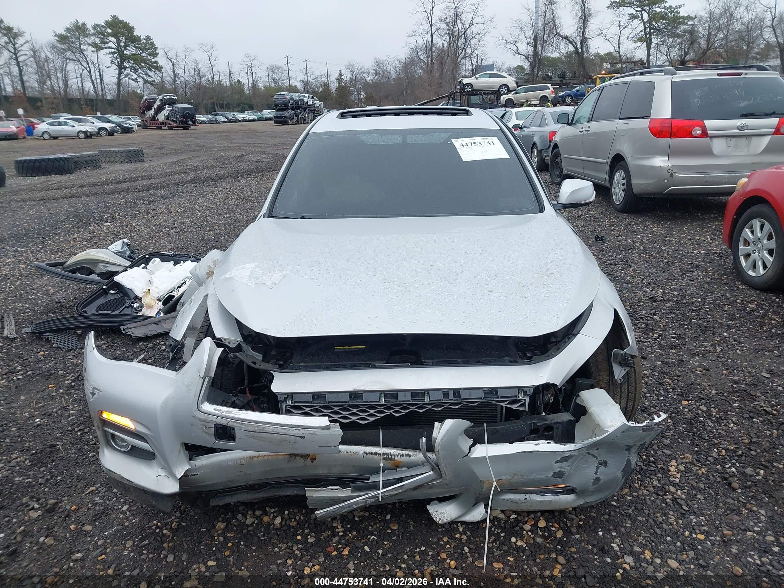 2015 Infiniti Q50 Premium/sport Silver vin: JN1BV7AR0FM405876